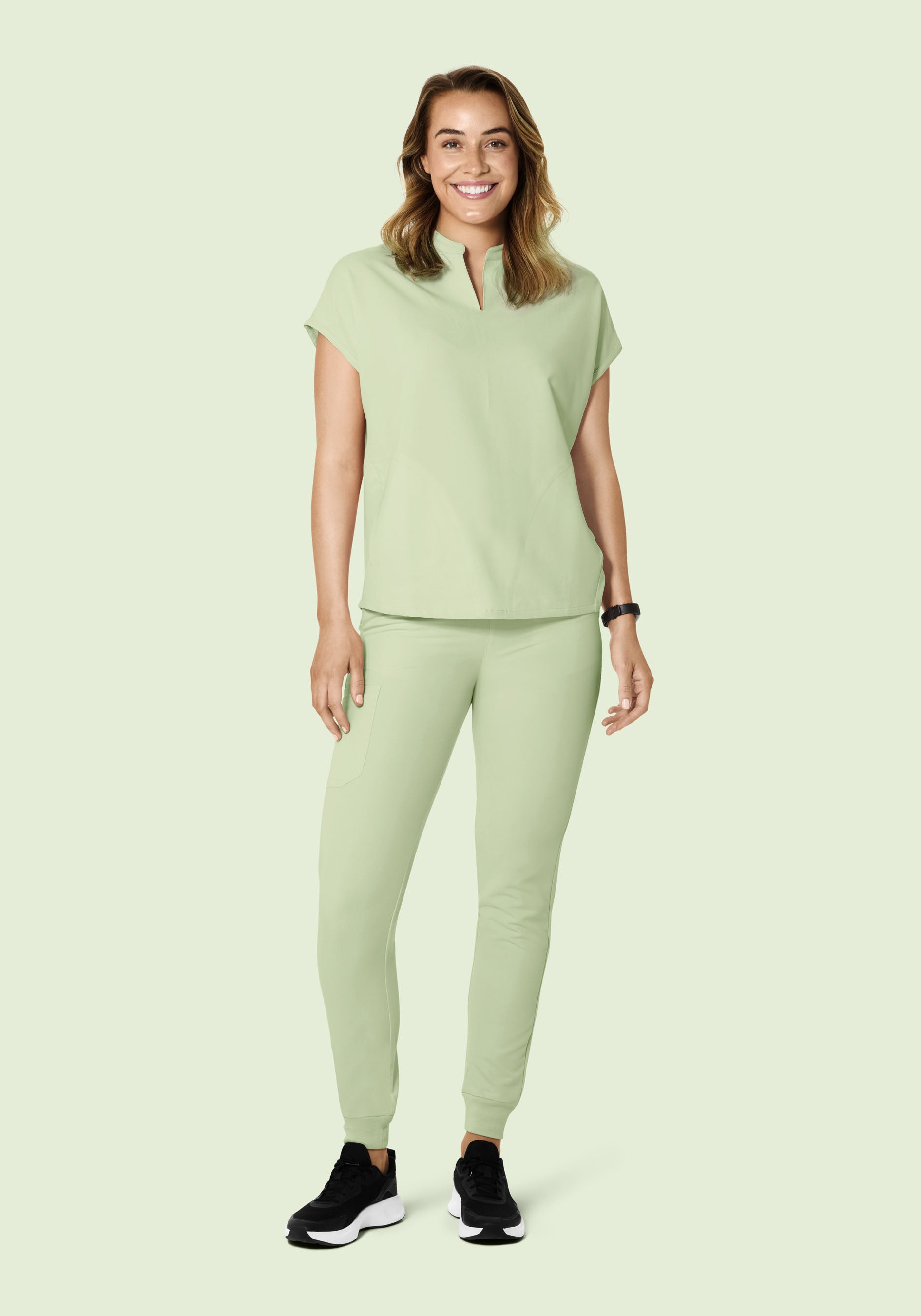 Mandarin Dolman Top Matcha