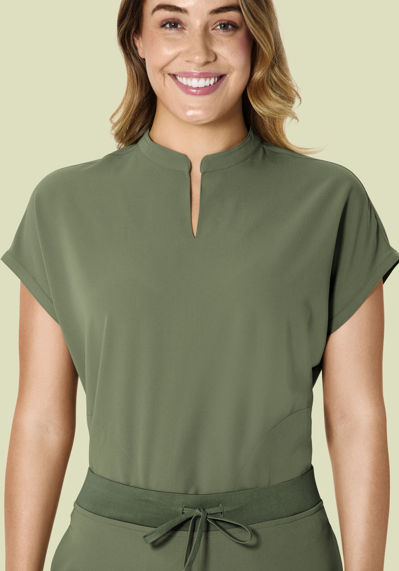 Mandarin Dolman Top Sage