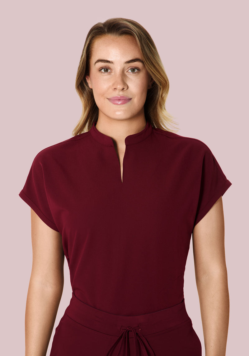 Mandarin Dolman Top Wine