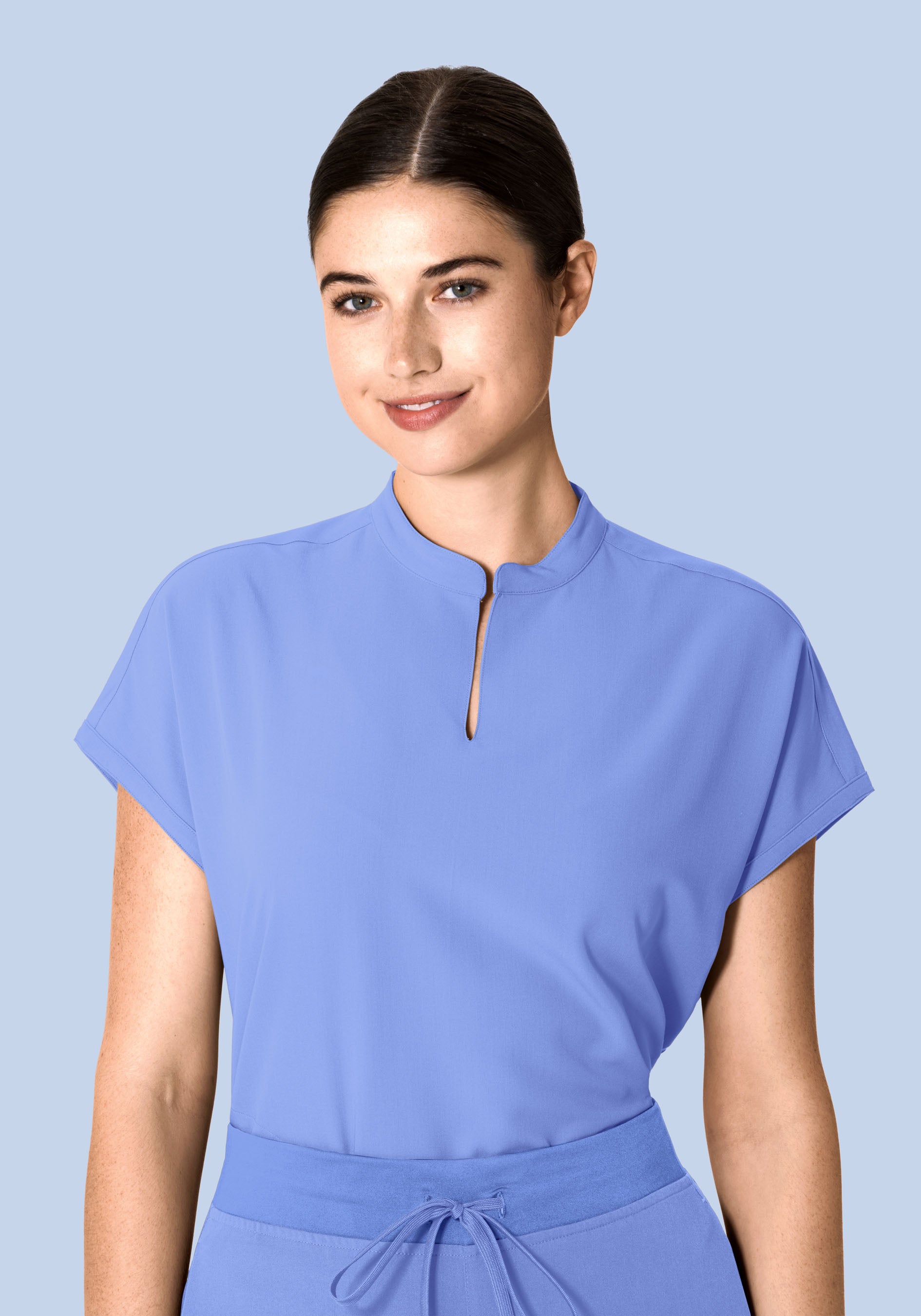 Mandarin Dolman Top French Blue