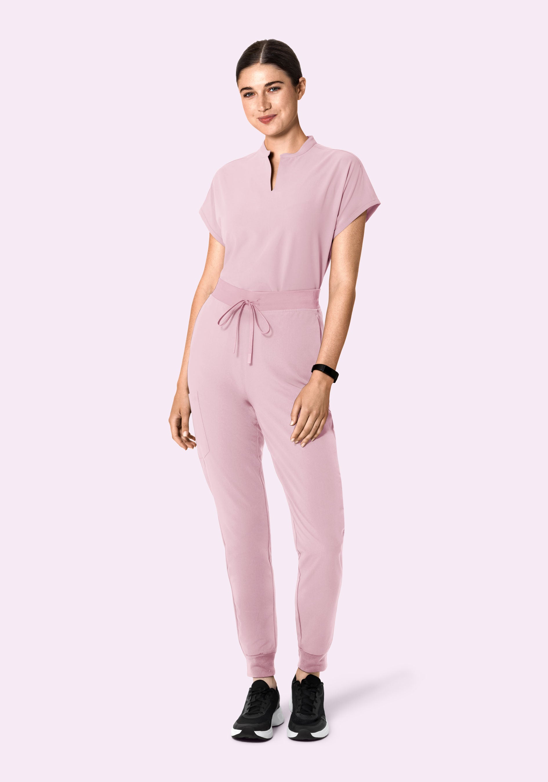 Mandarin Dolman Top Pink Pearl