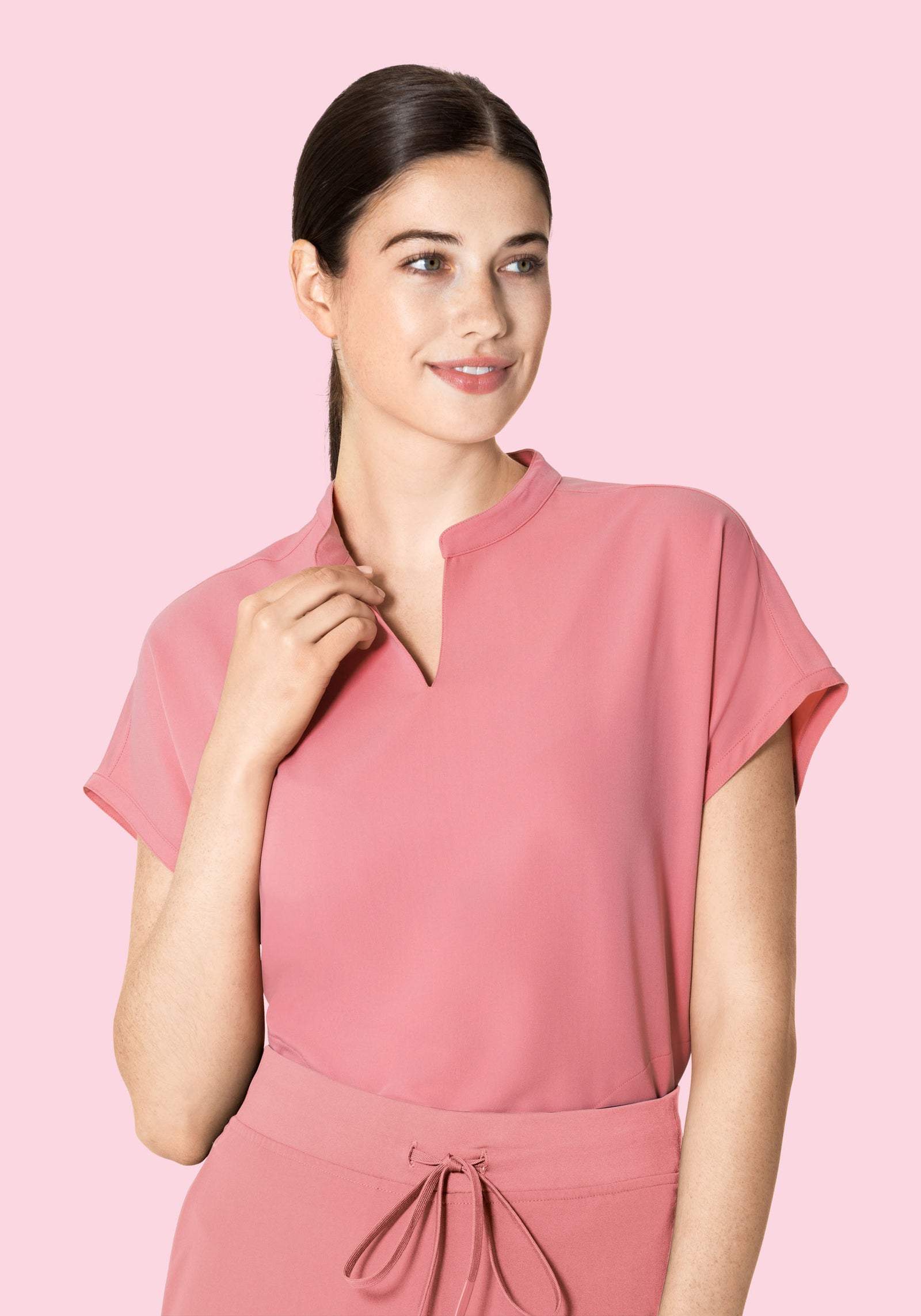 Mandarin Dolman Top Peony – Mandala Scrubs