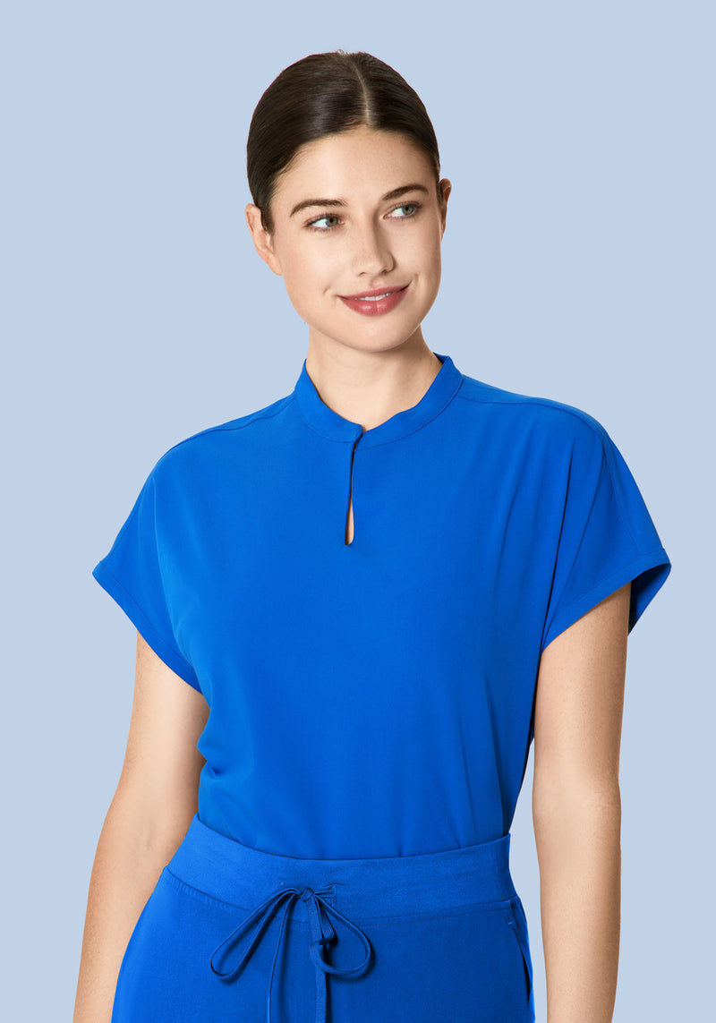 Mandarin Dolman Top Royal Blue