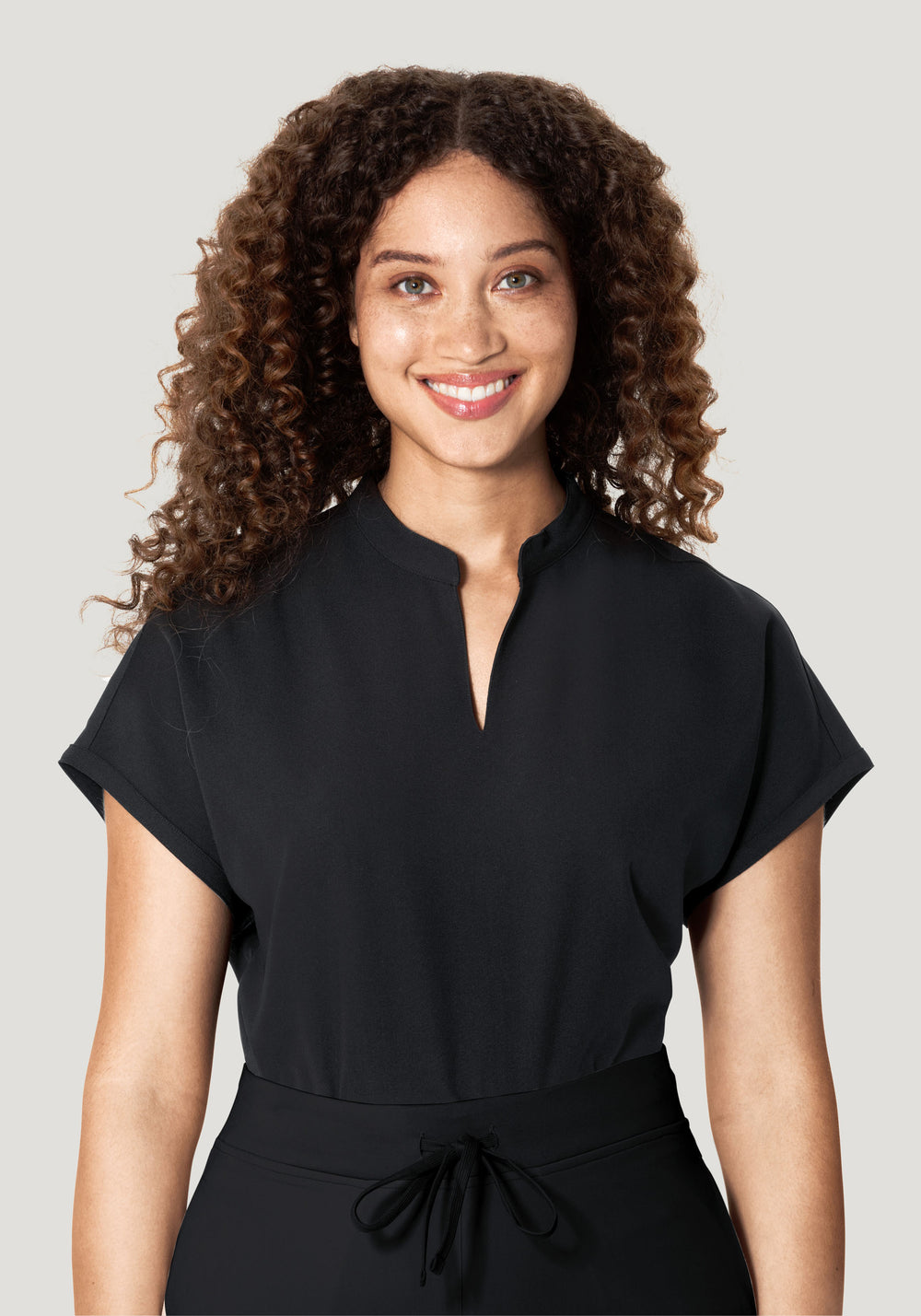 Mandarin Dolman Top Black
