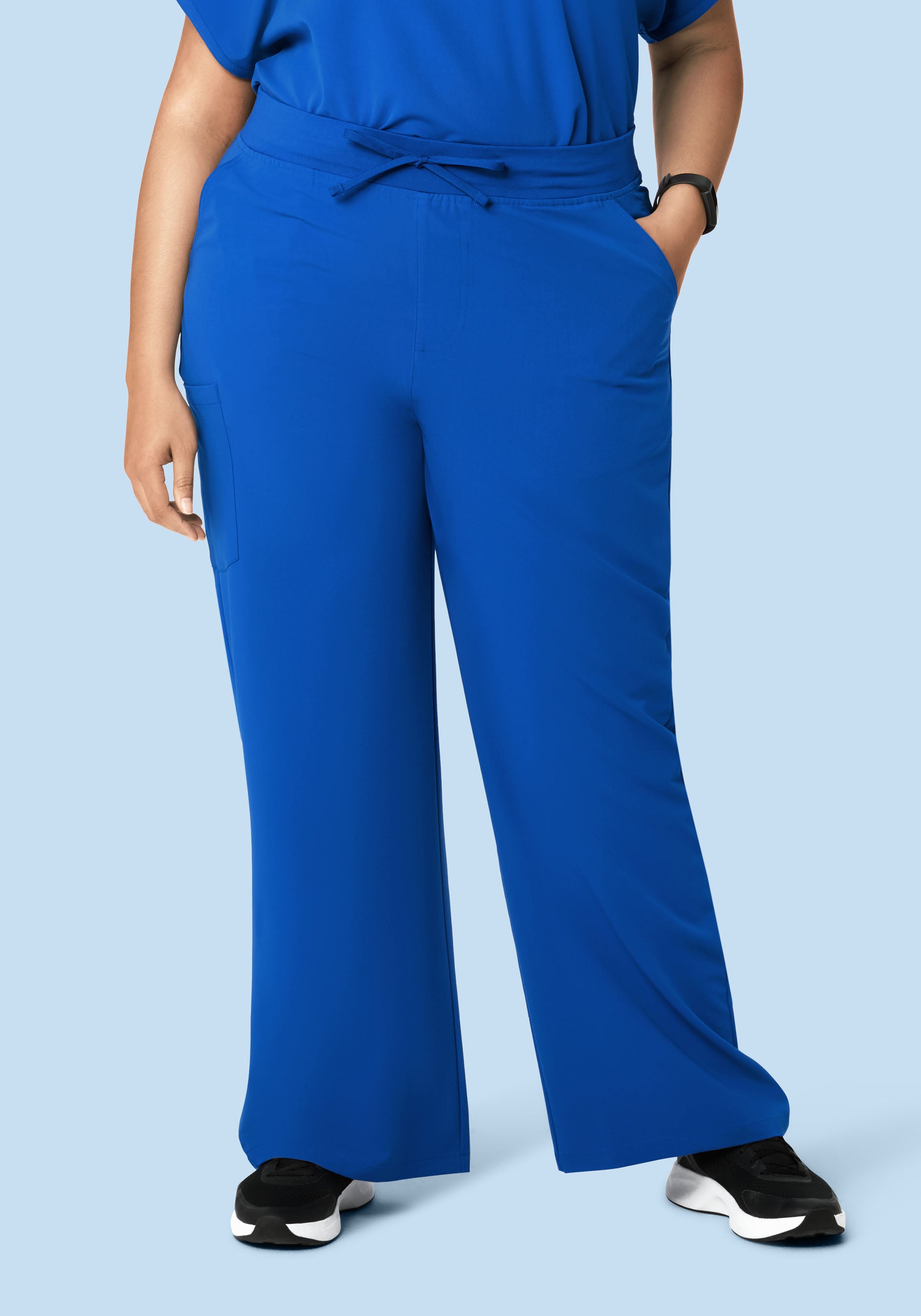 High Waisted Wide Leg Cobalt