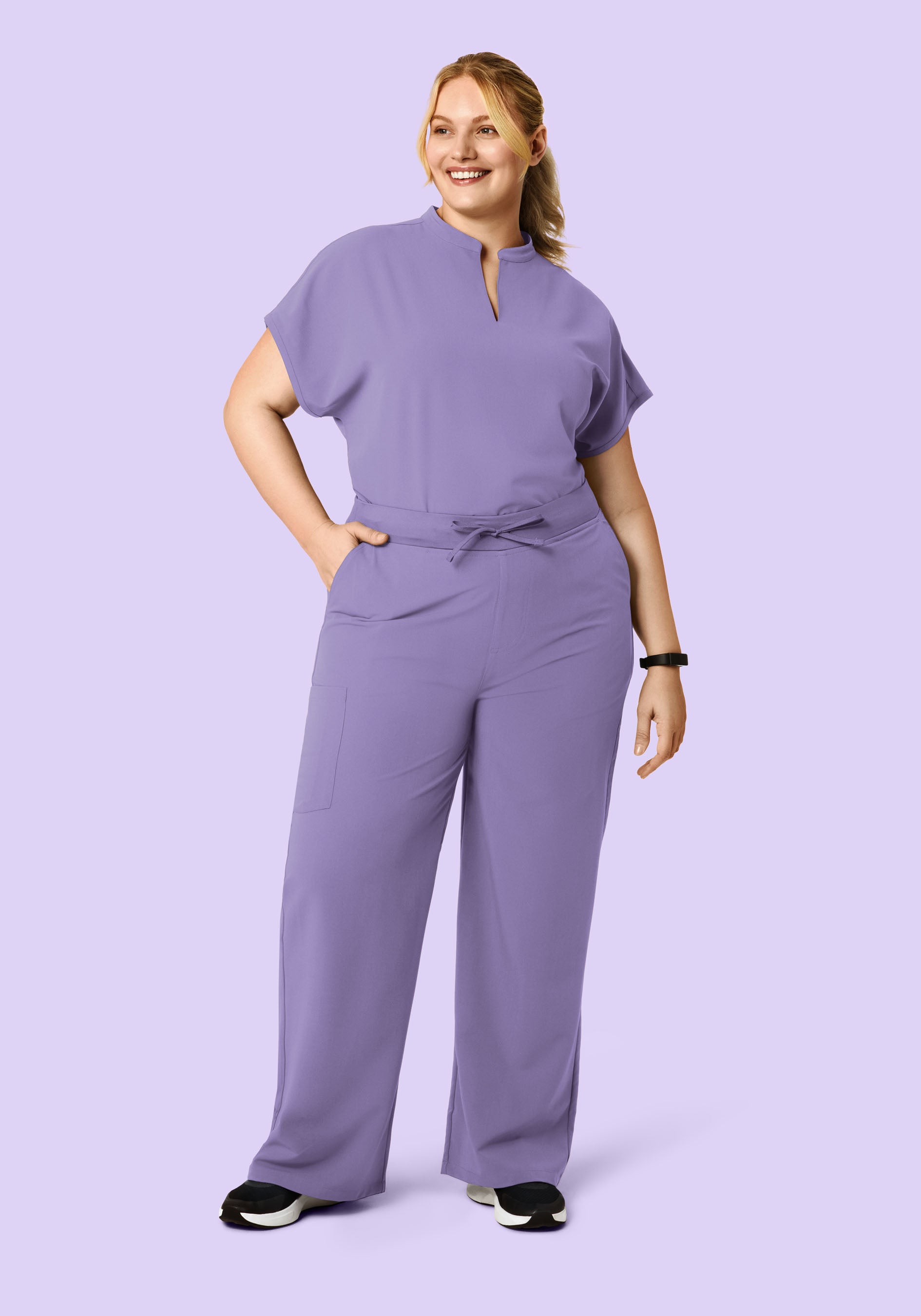High Waisted Wide Leg Hyacinth