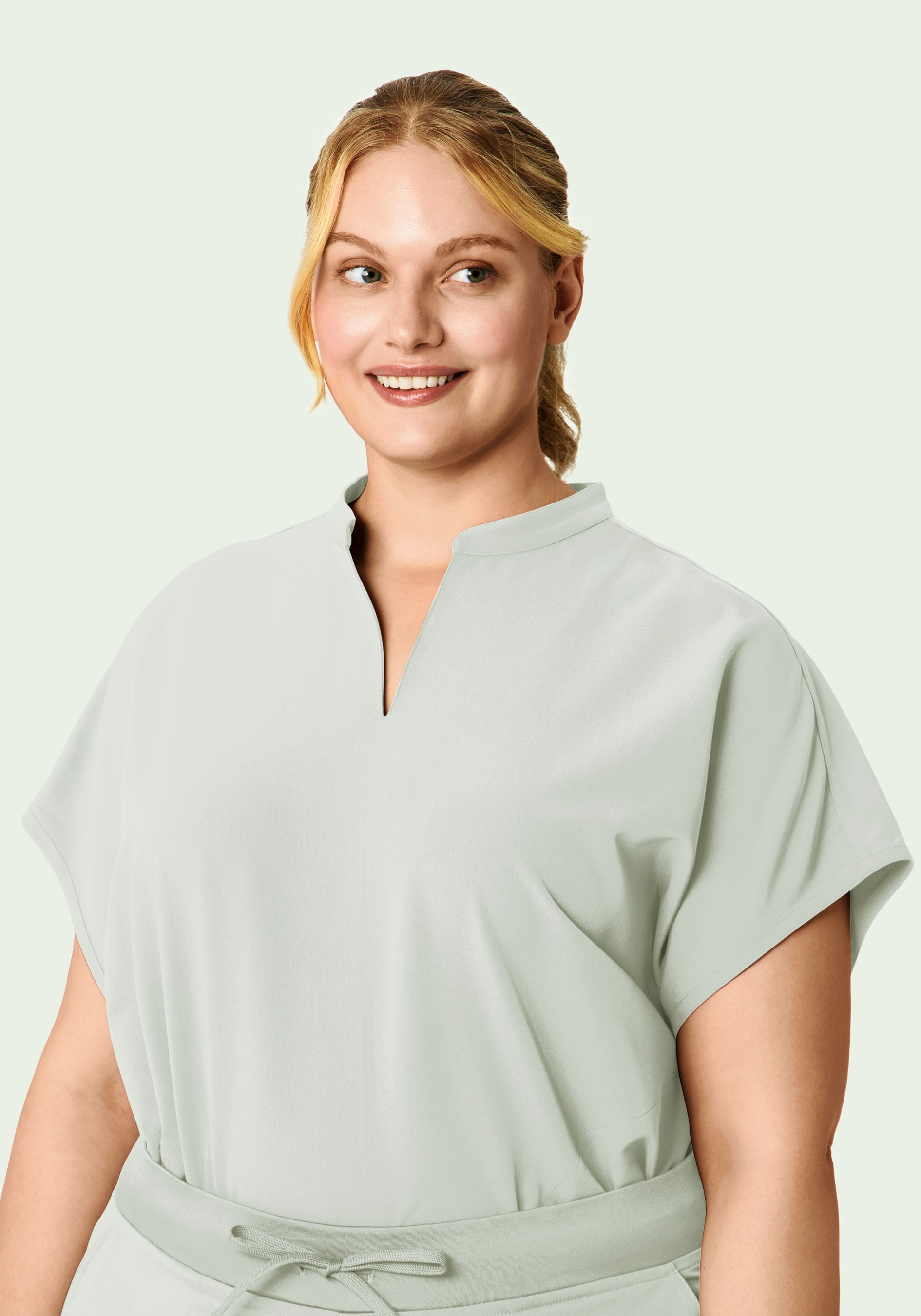 Women's Oversized Mandarin Dolman Top - Northern Droplet | Mandala