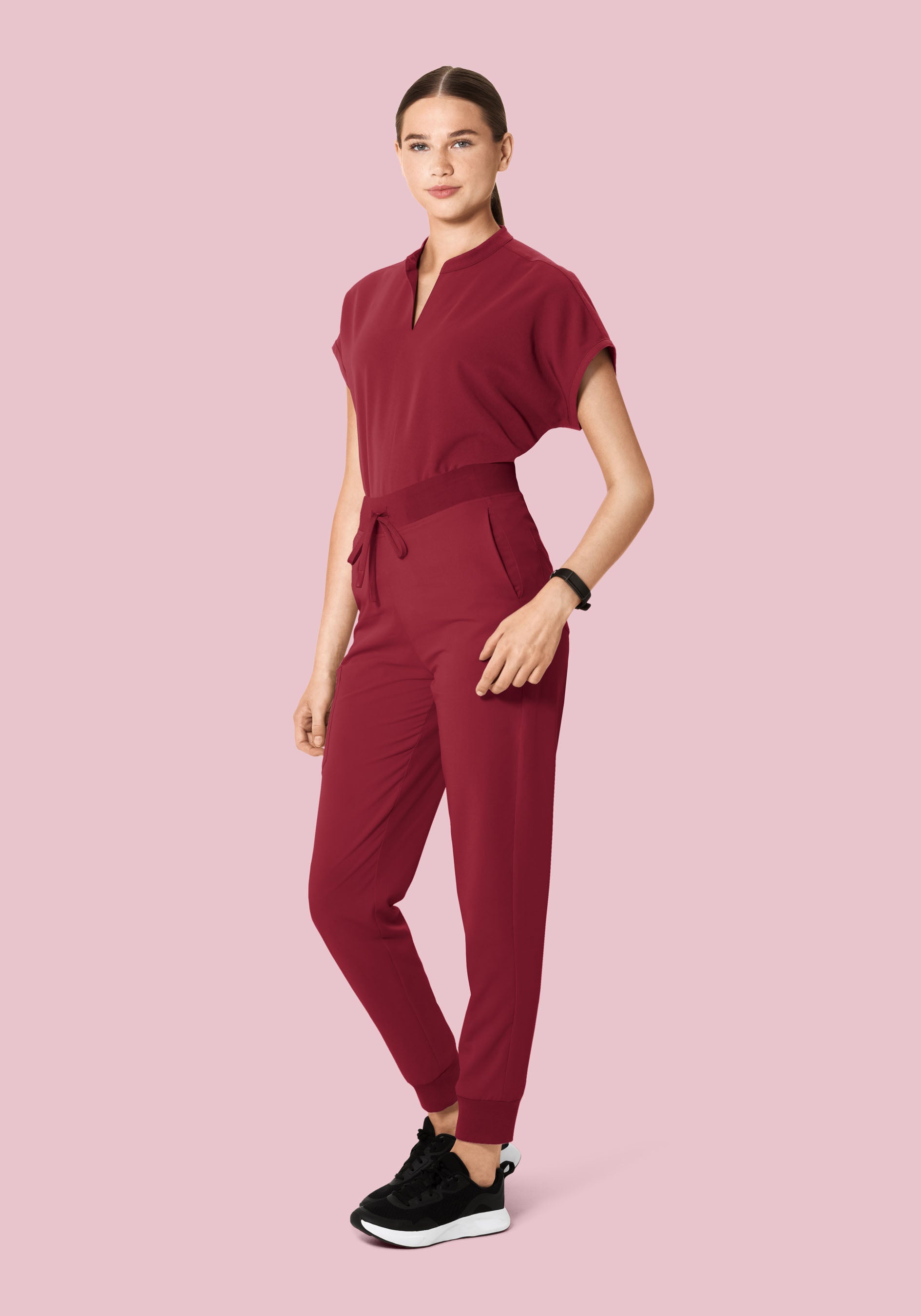 Mandarin Dolman Top Garnet