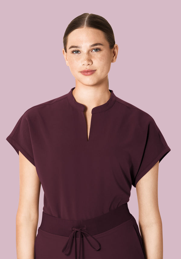 Mandarin Dolman Top Merlot