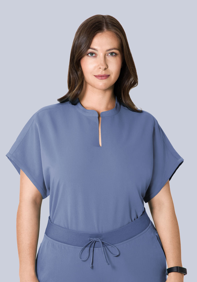 Mandarin Dolman Top Periwinkle