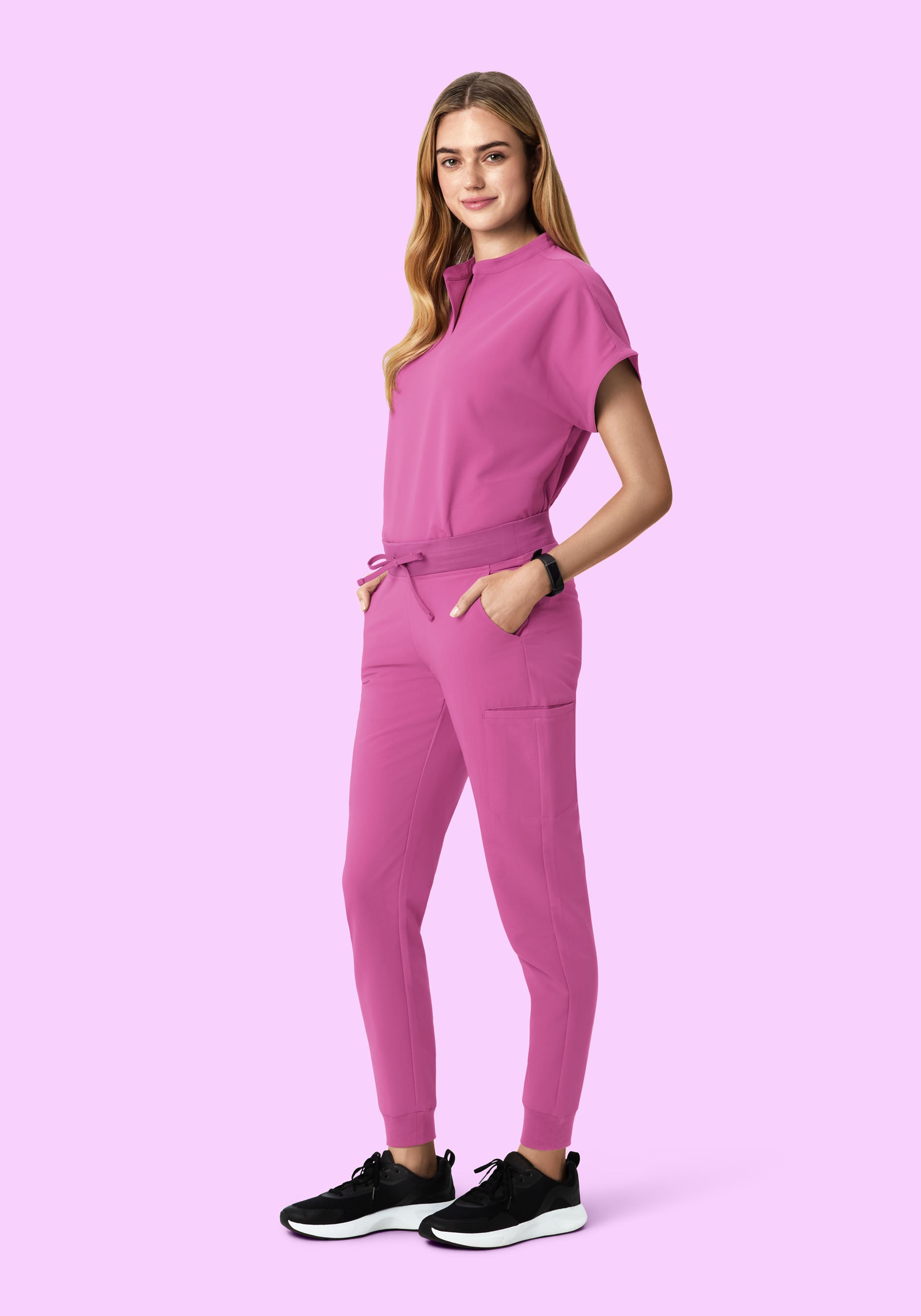 Women's Mid-Rise 11-Pocket Jogger Scrub Pants - Dahlia | Mandala