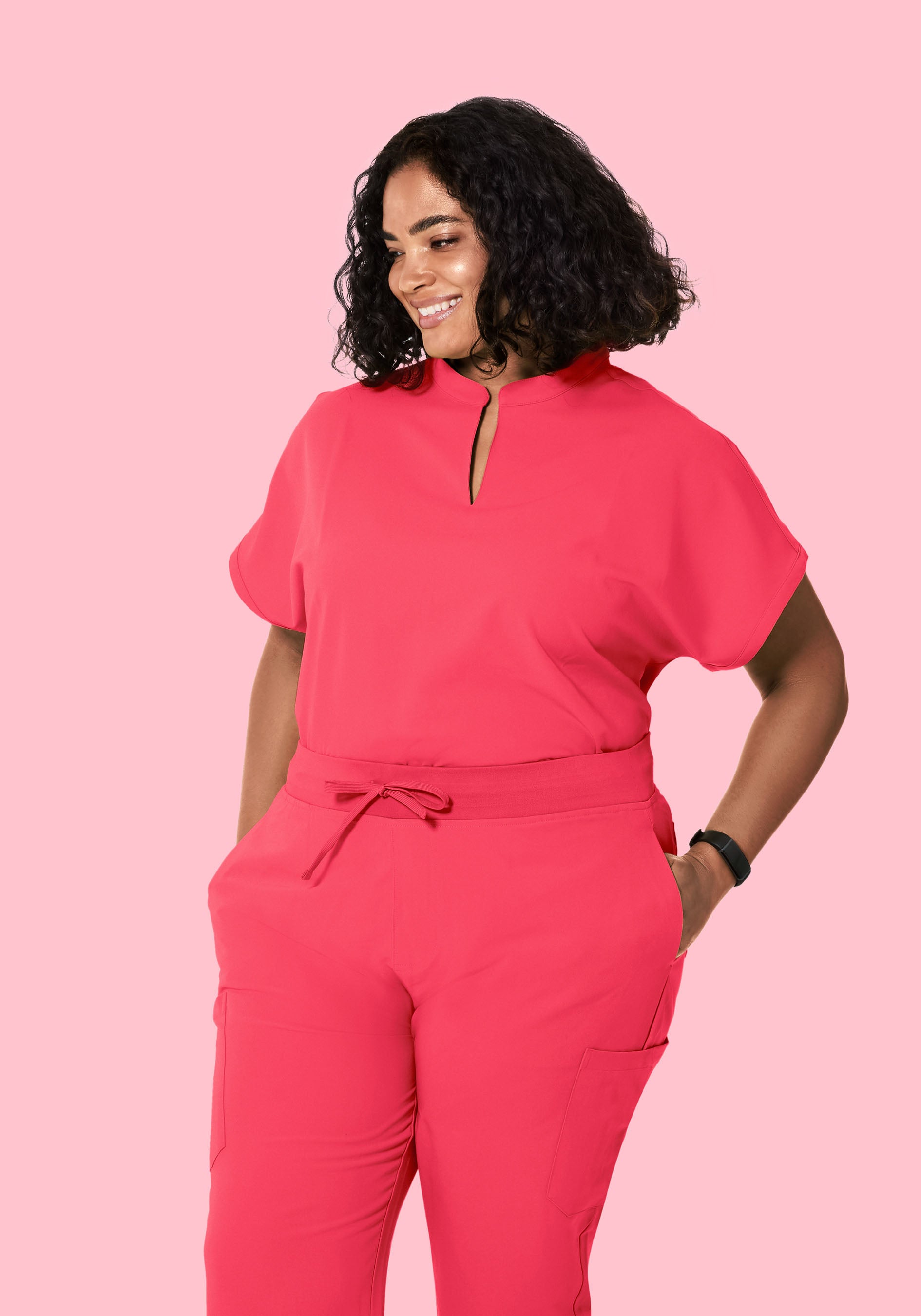 Mandarin Dolman Top Paradise Pink