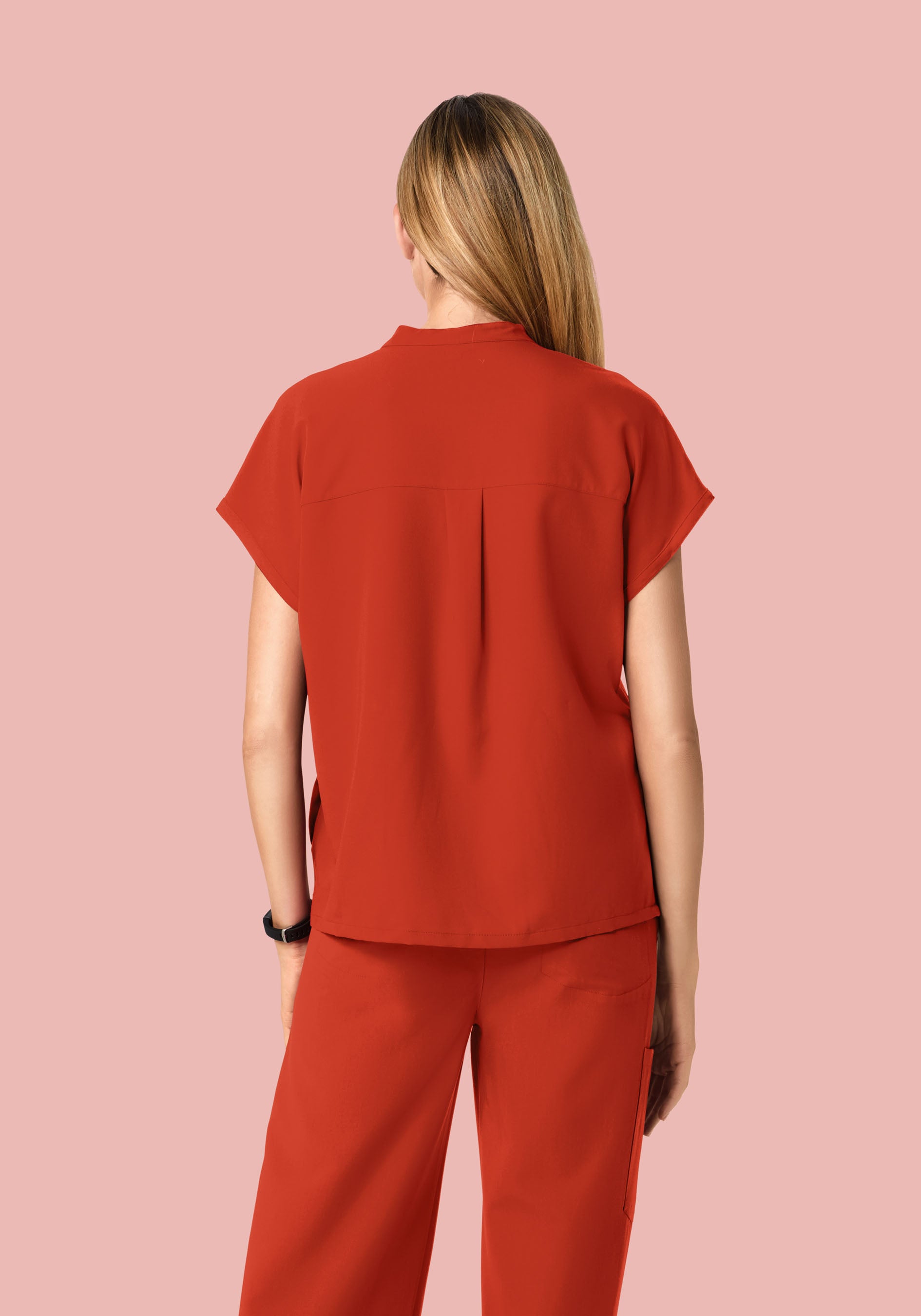 Mandarin Dolman Top Rust