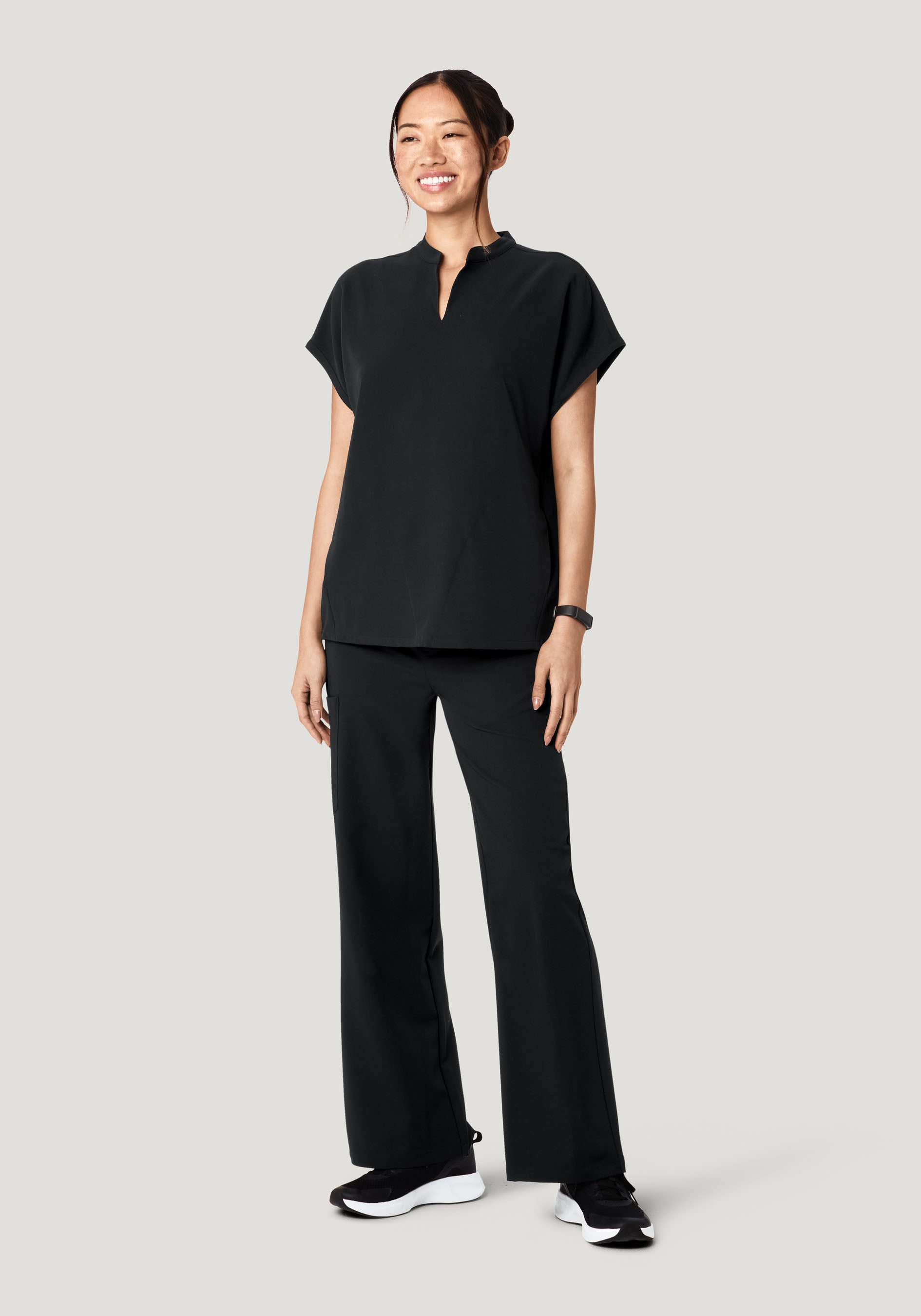 High Waisted Wide Leg Black