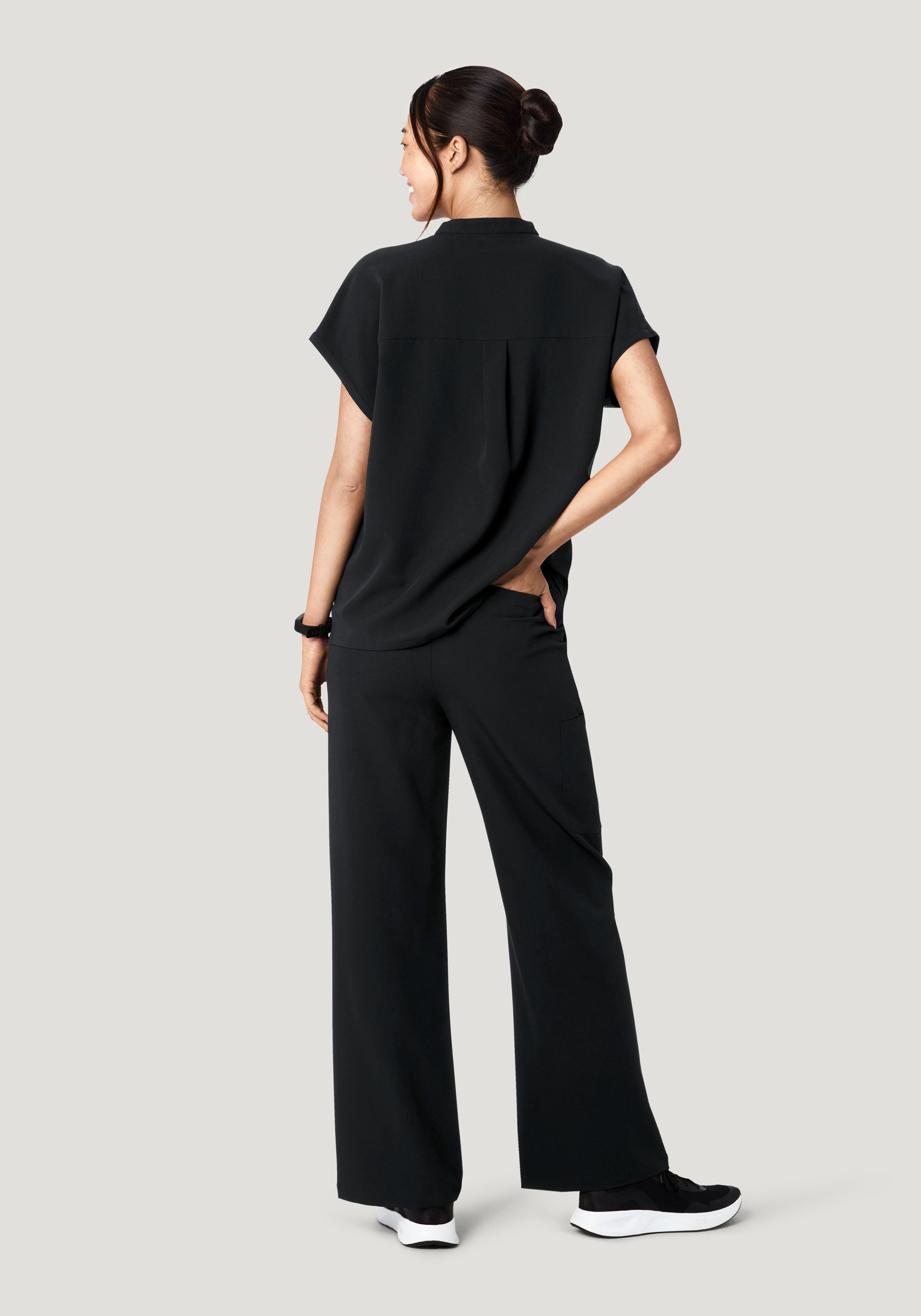 High Waisted Wide Leg Black