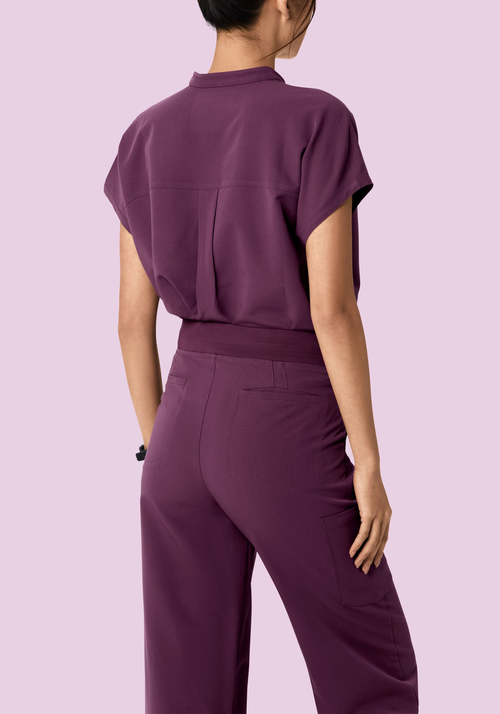 High Waisted Wide Leg Bordeaux