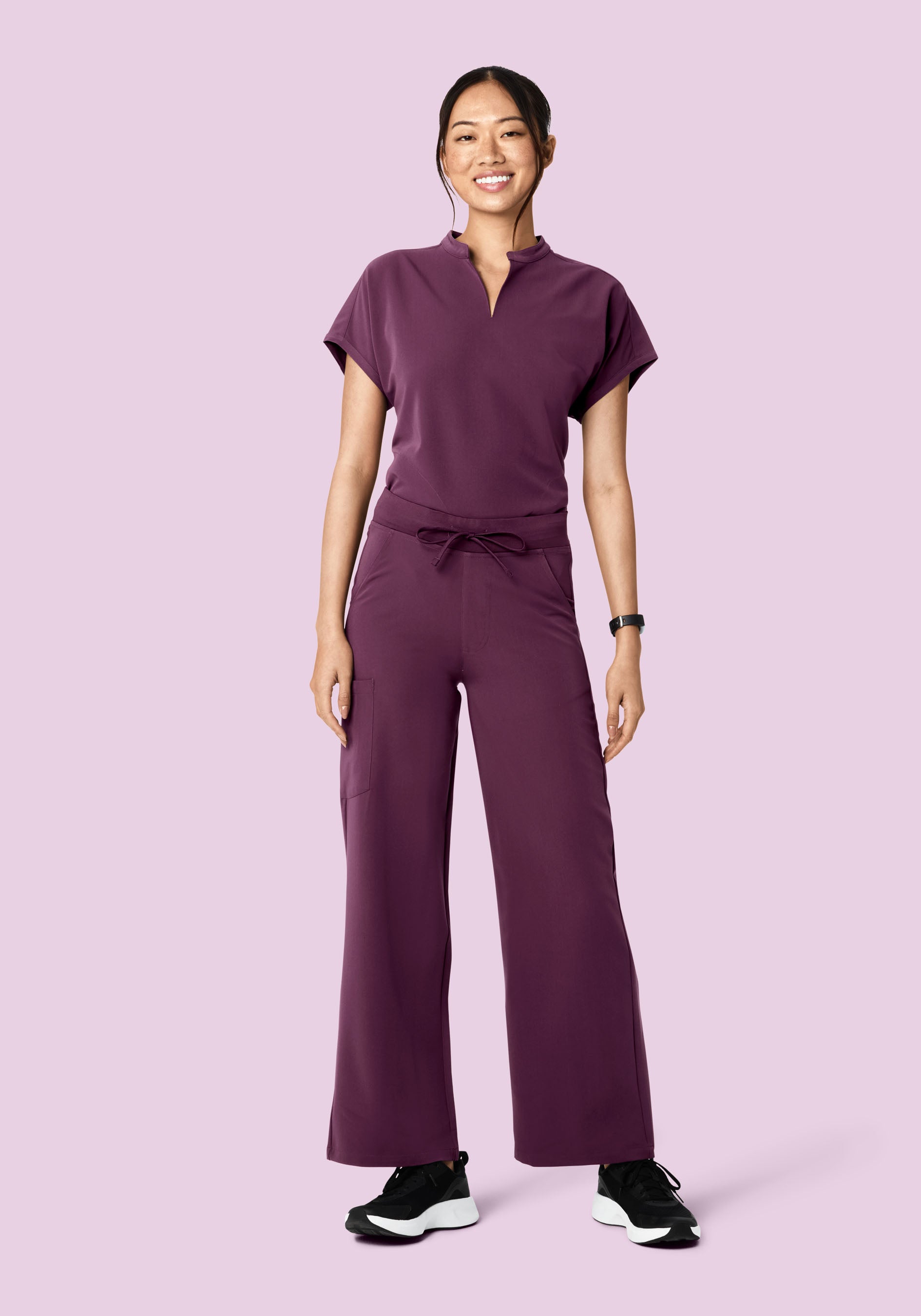 Mandarin Dolman Top Bordeaux