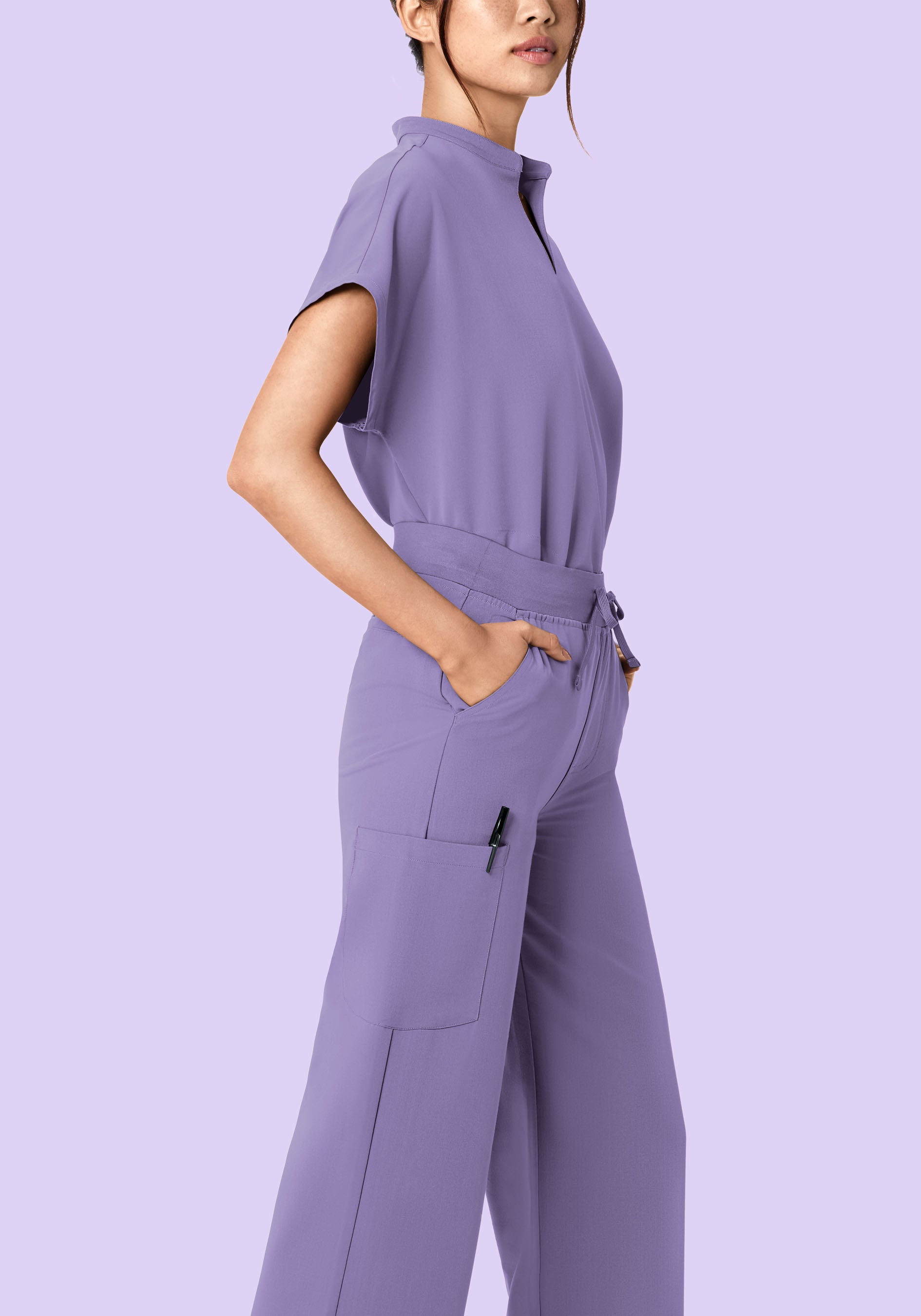 High Waisted Wide Leg Hyacinth