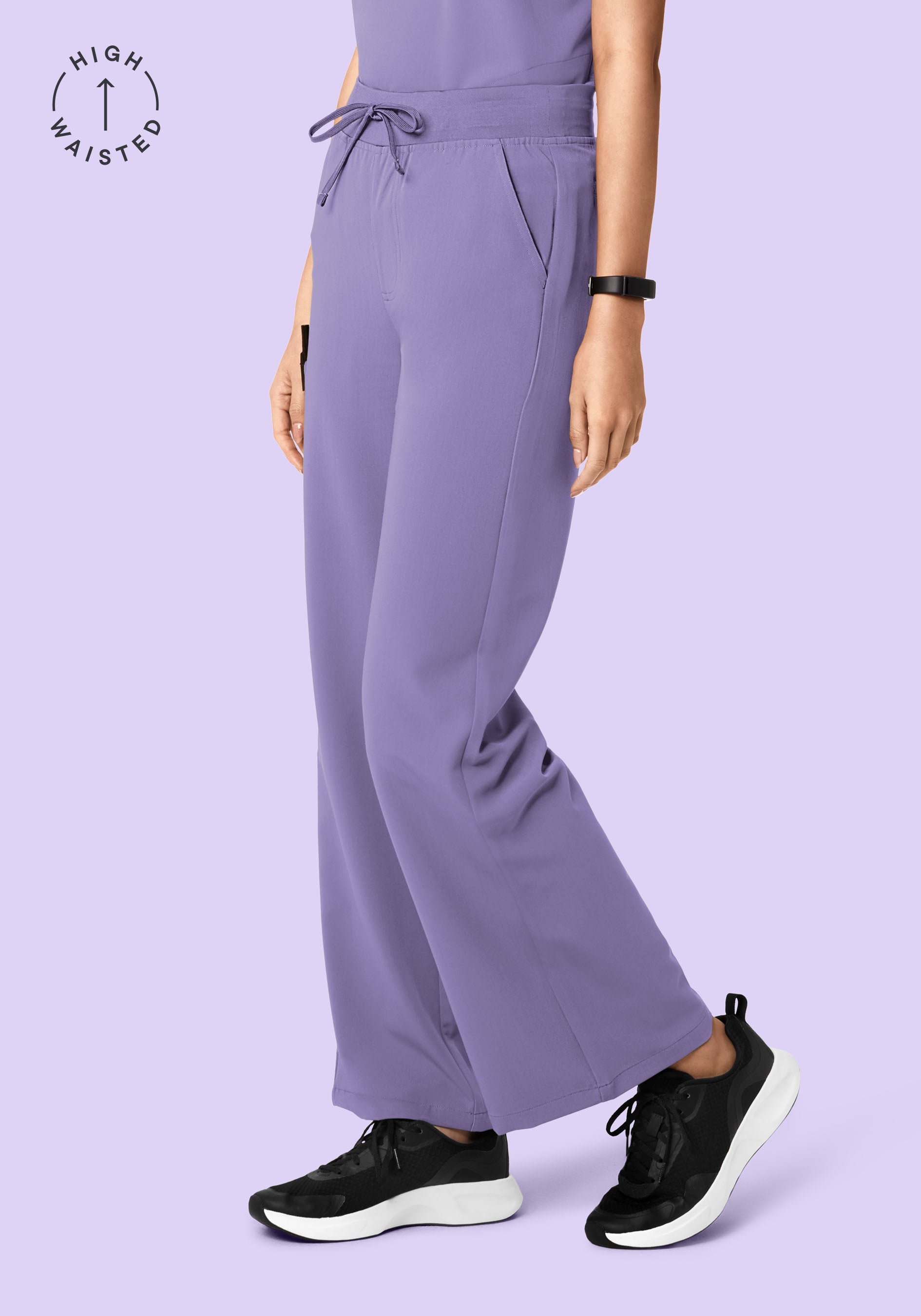 High Waisted Wide Leg Hyacinth