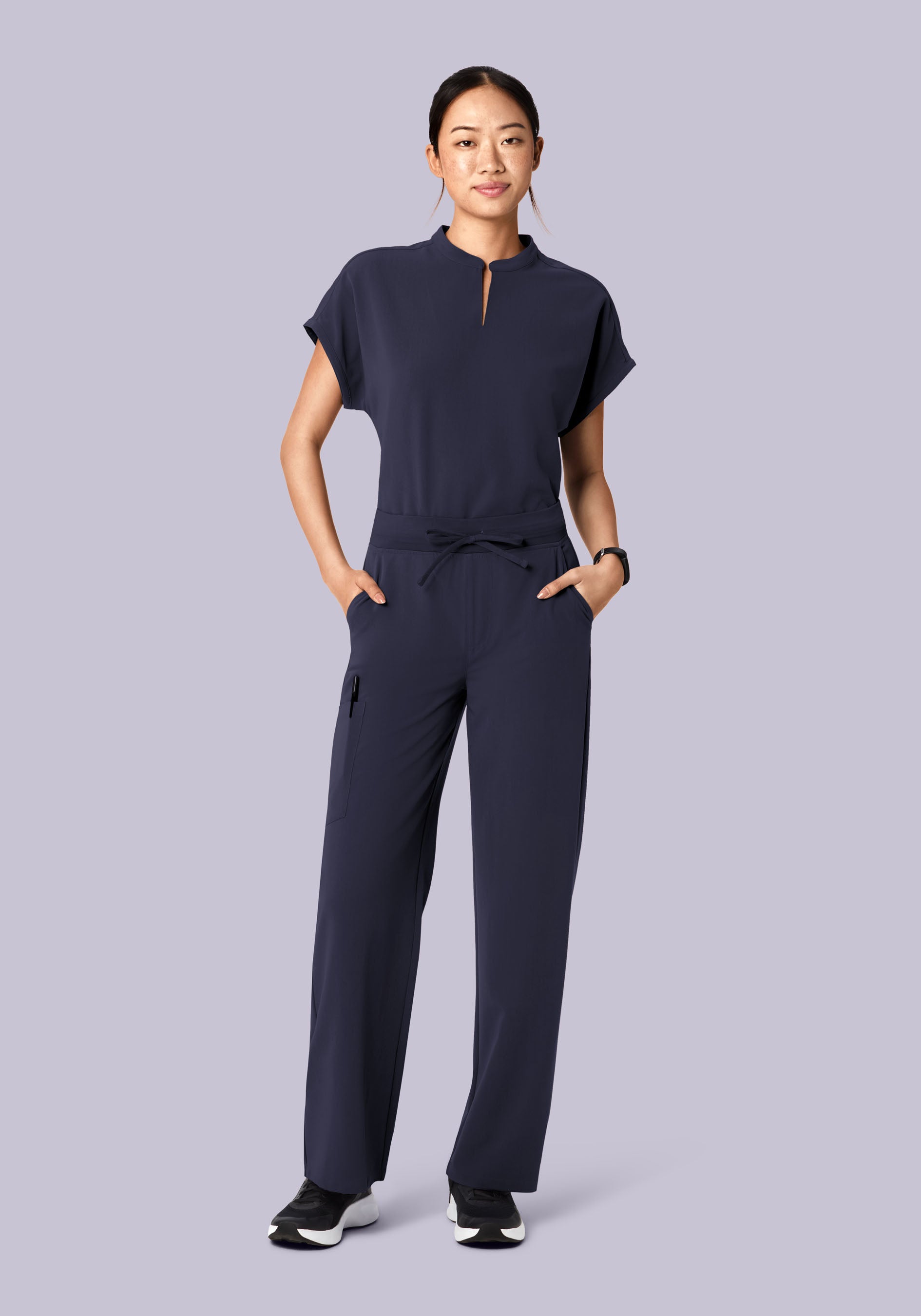 High Waisted Wide Leg Steel