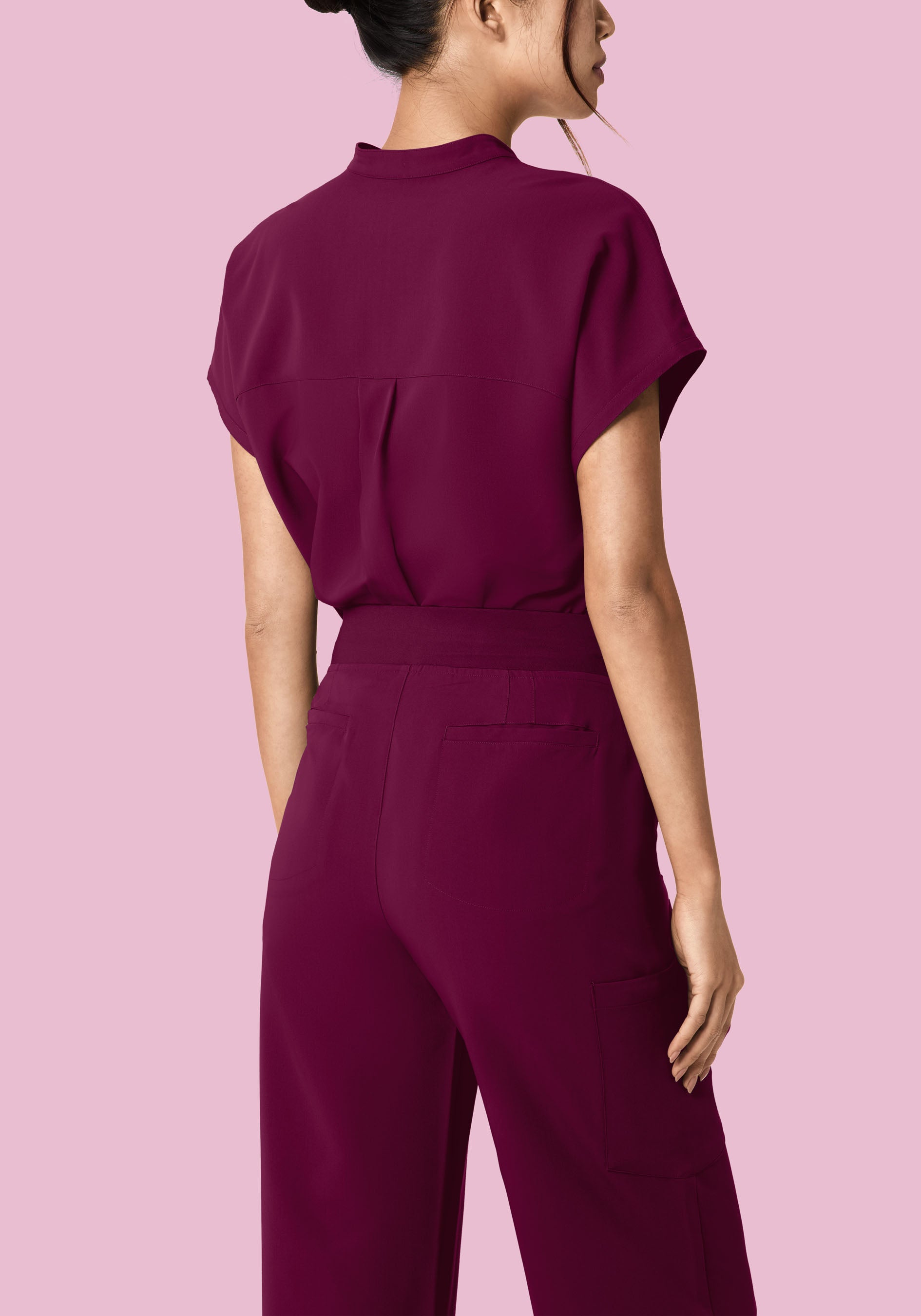 High Waisted Wide Leg Sangria