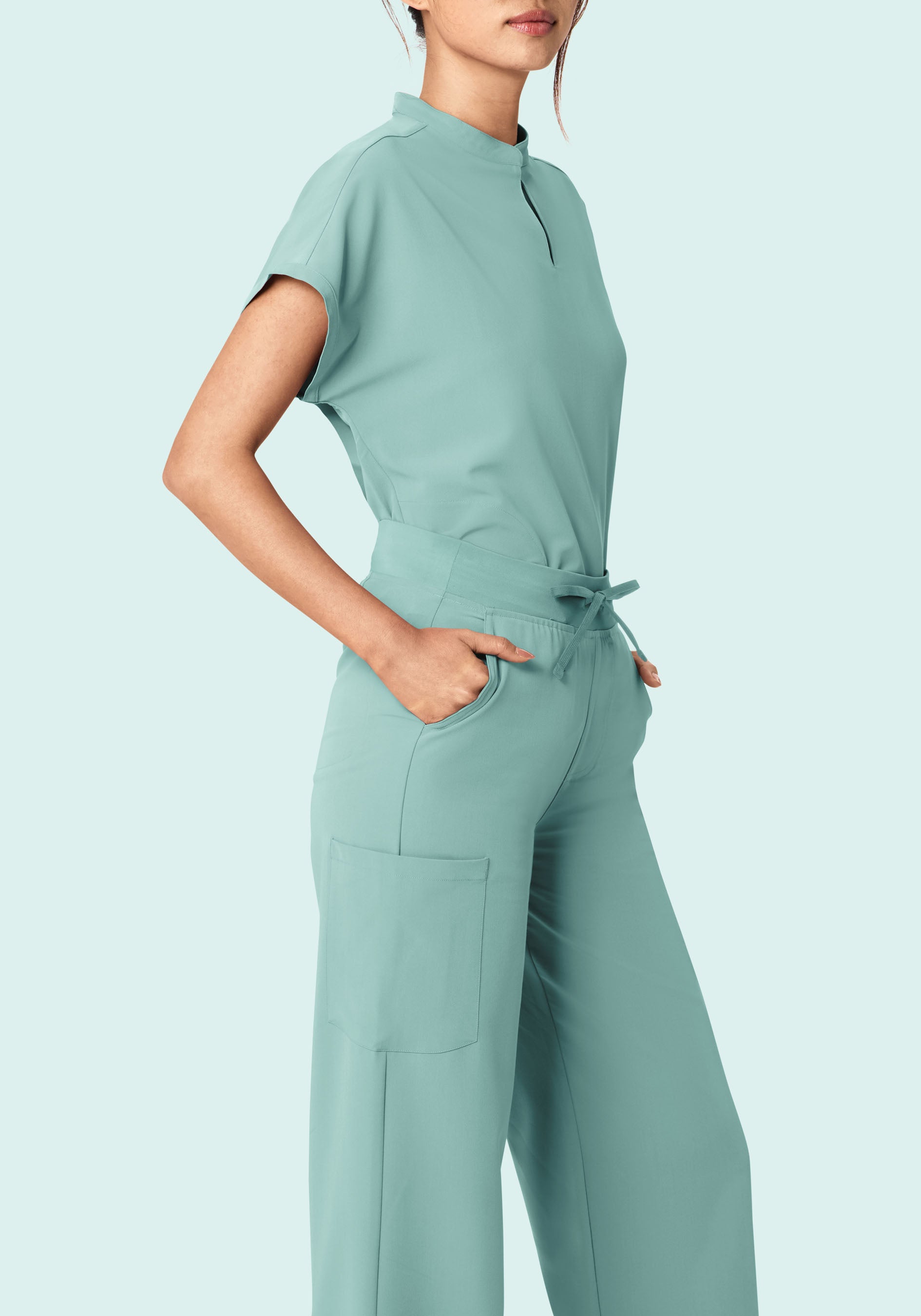 High Waisted Wide Leg Tourmaline