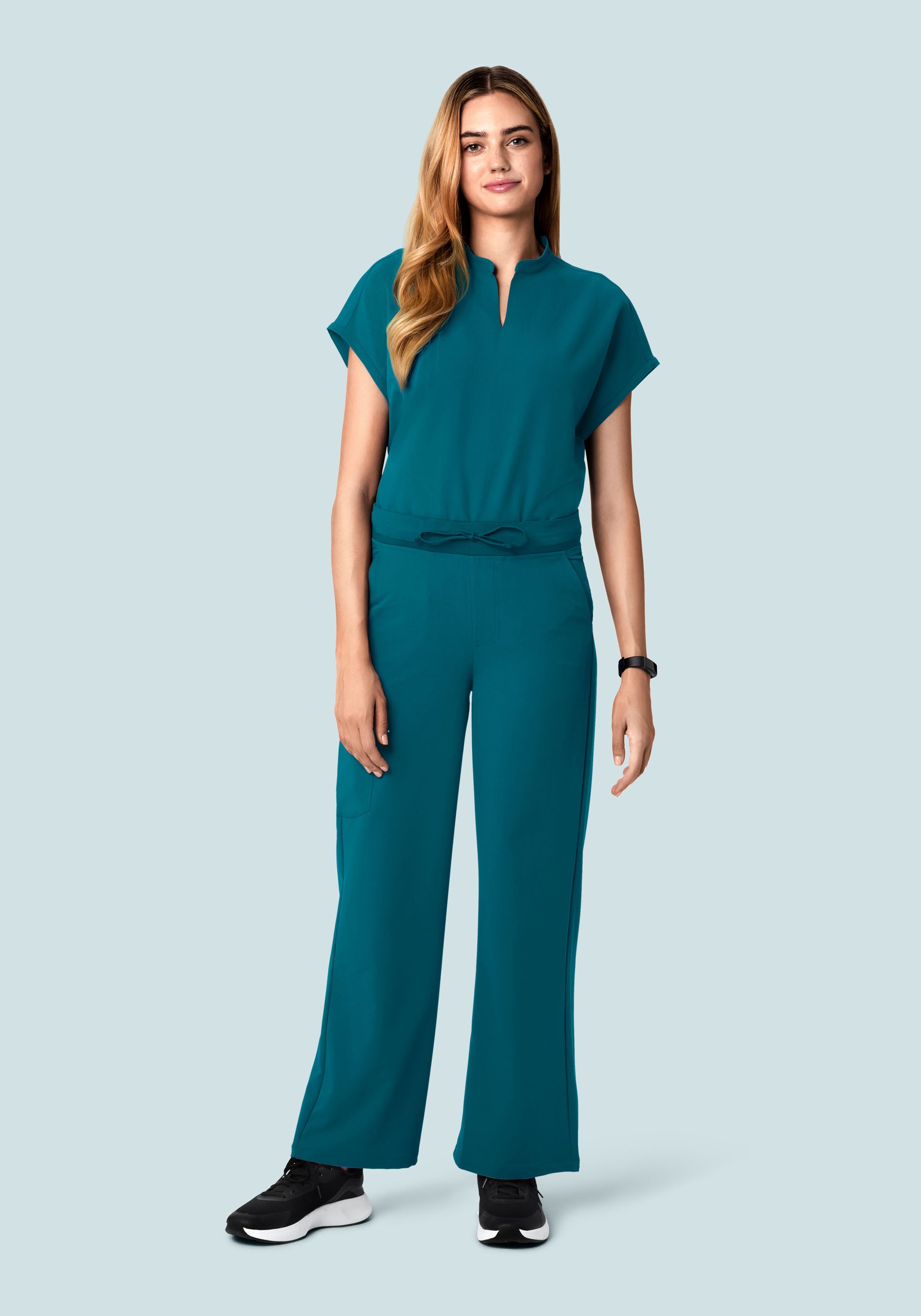 High Waisted Wide Leg Peacock