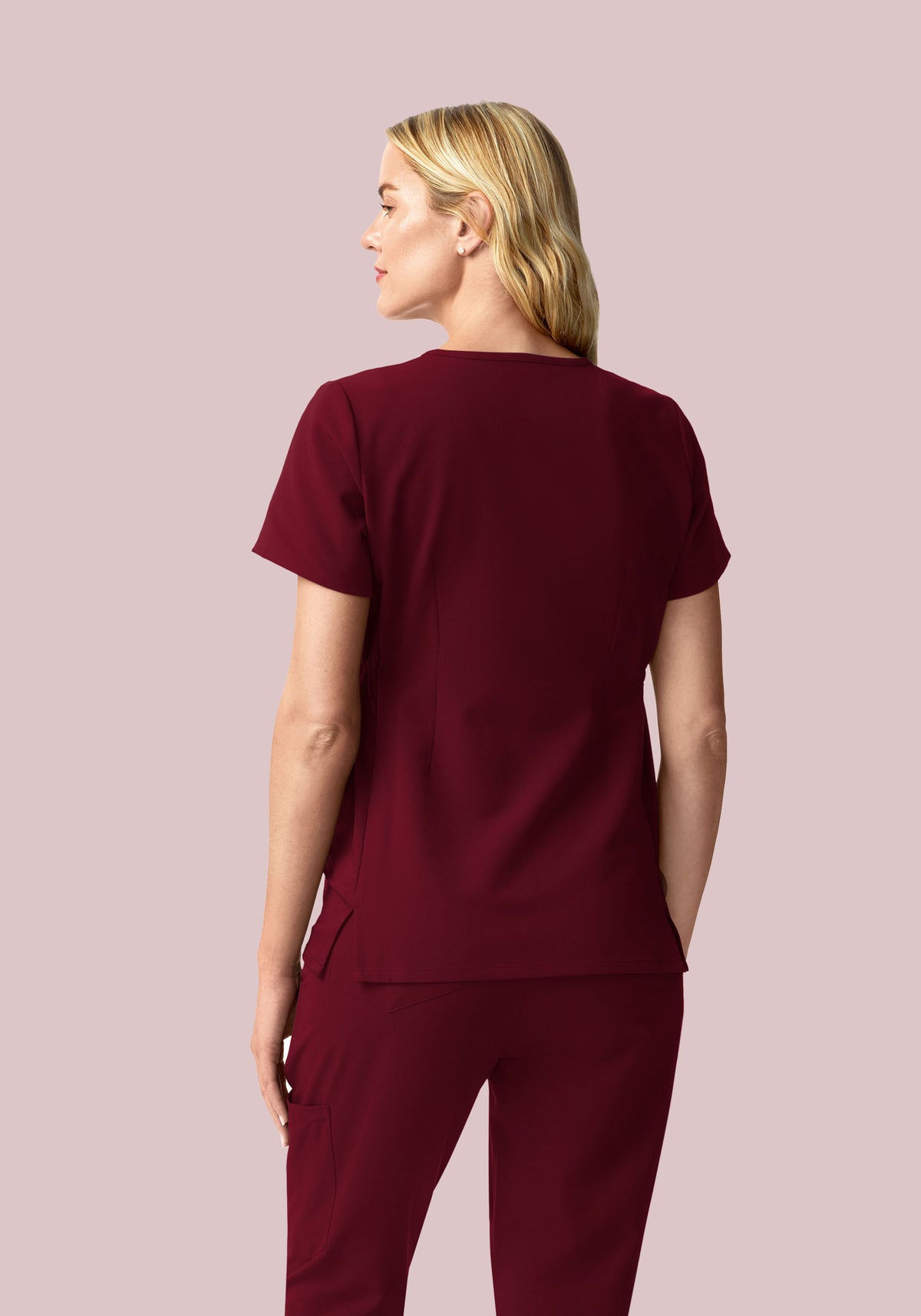 Maternity Side-Stretch V-Neck Top Wine