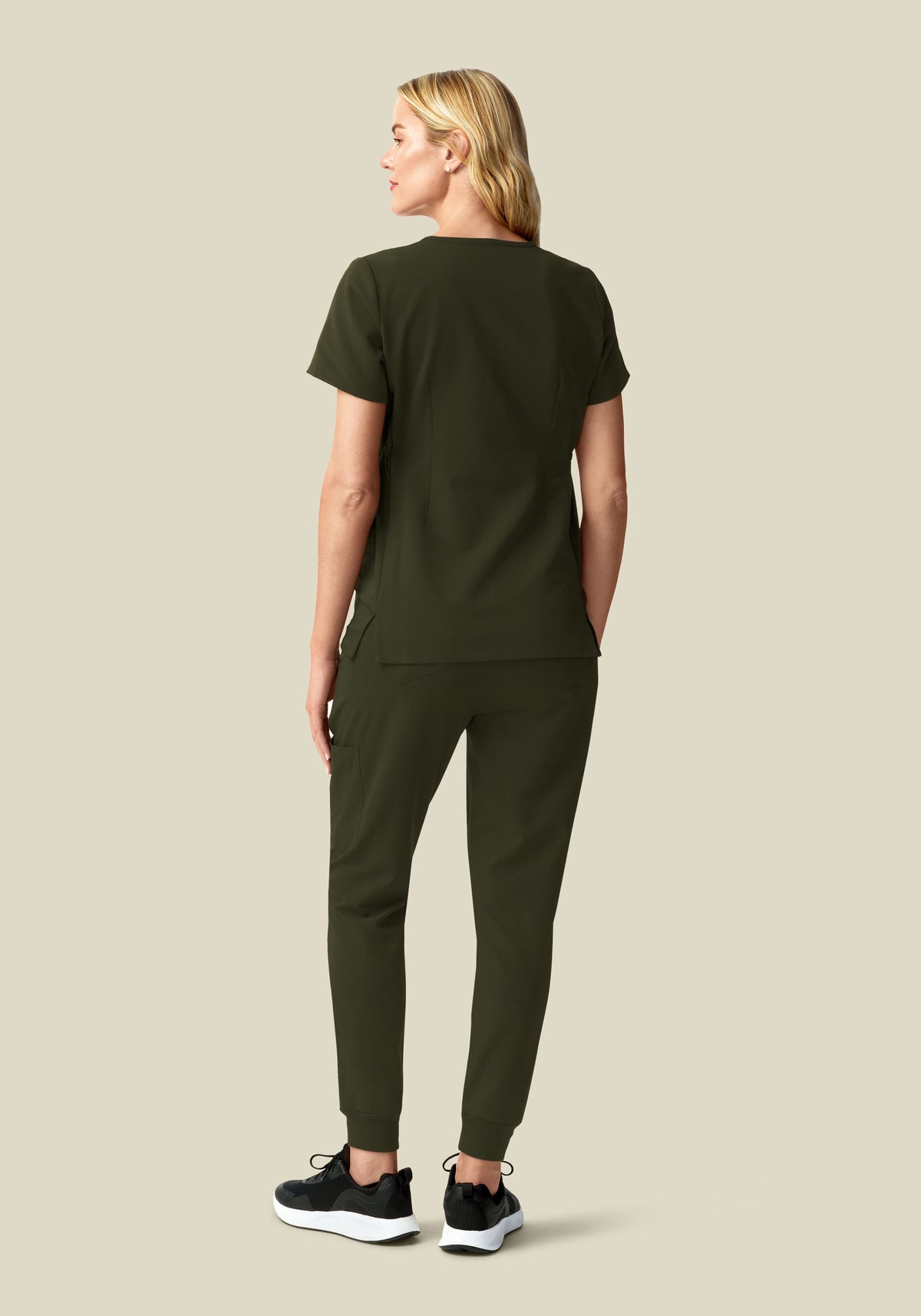 Maternity Side-Stretch V-Neck Top Olive