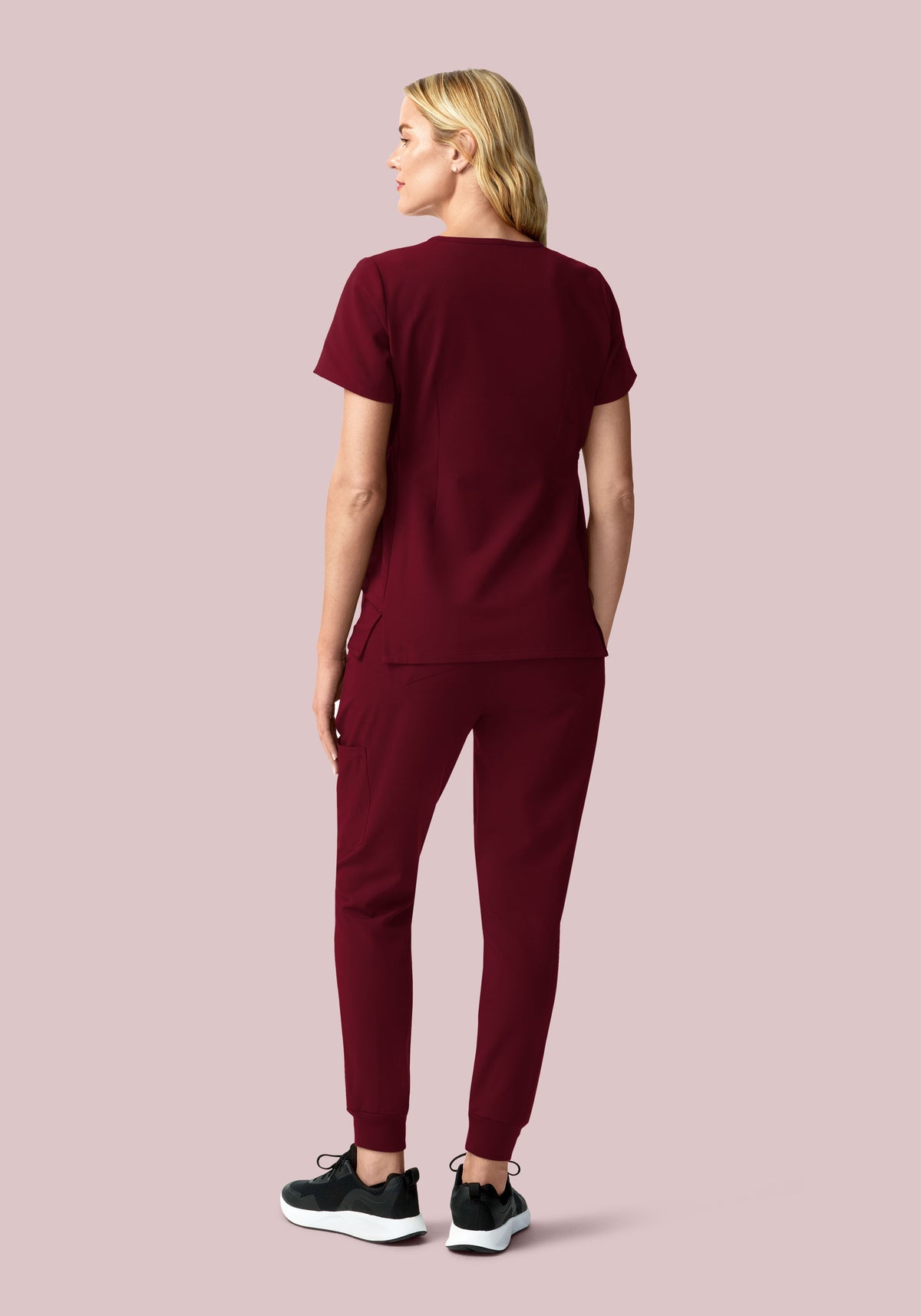 Maternity Side-Stretch V-Neck Top Wine