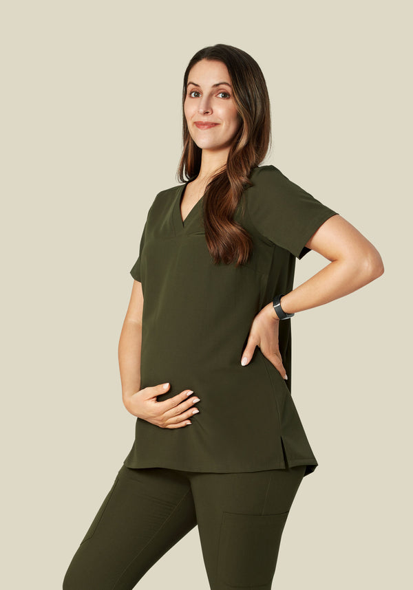 Maternity One Pocket Top Pewter