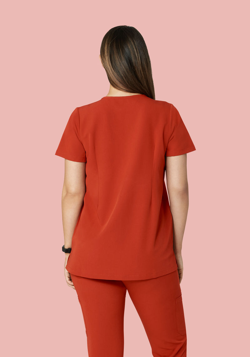 Maternity One Pocket Top Rust