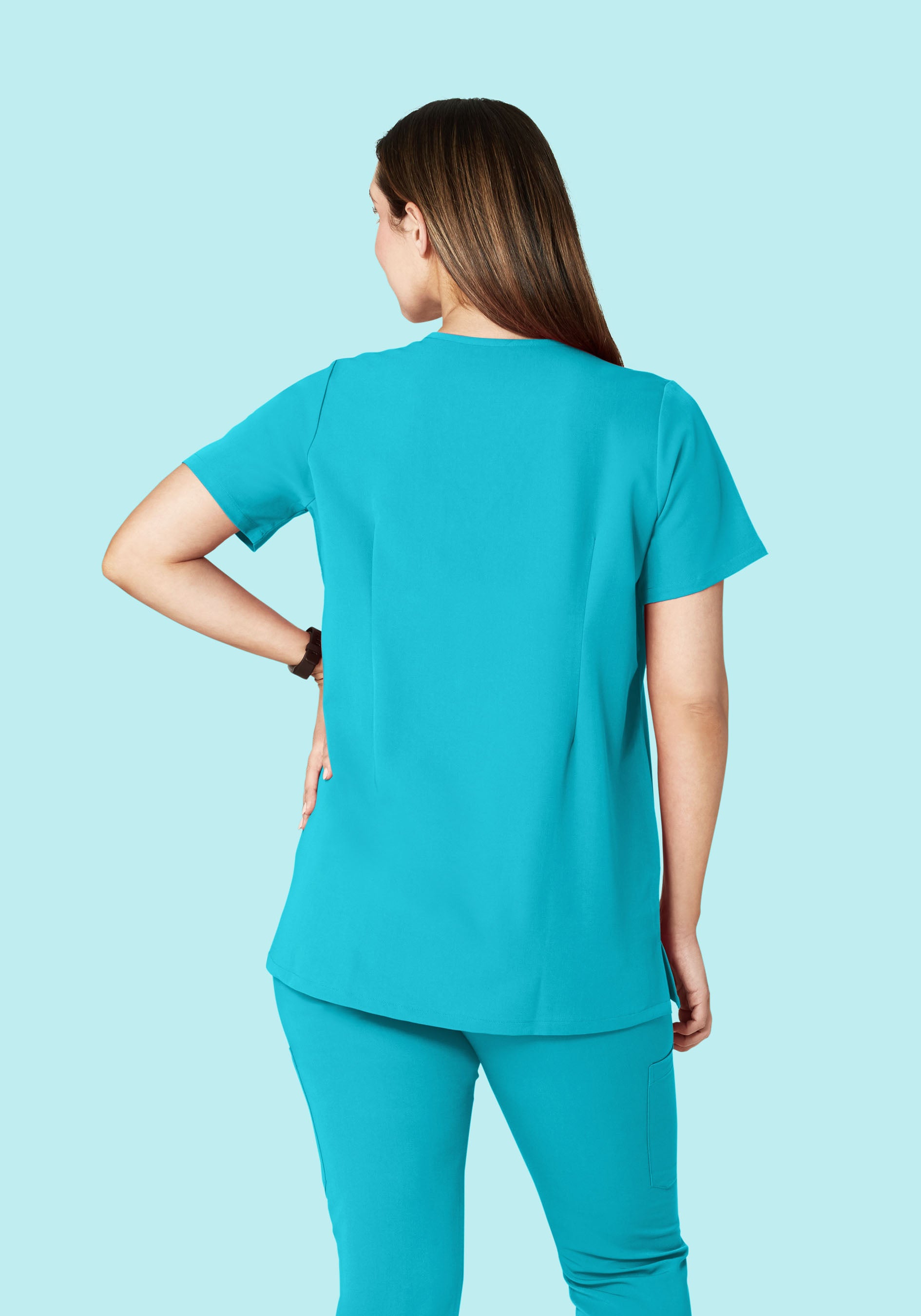 Maternity One Pocket Top Teal