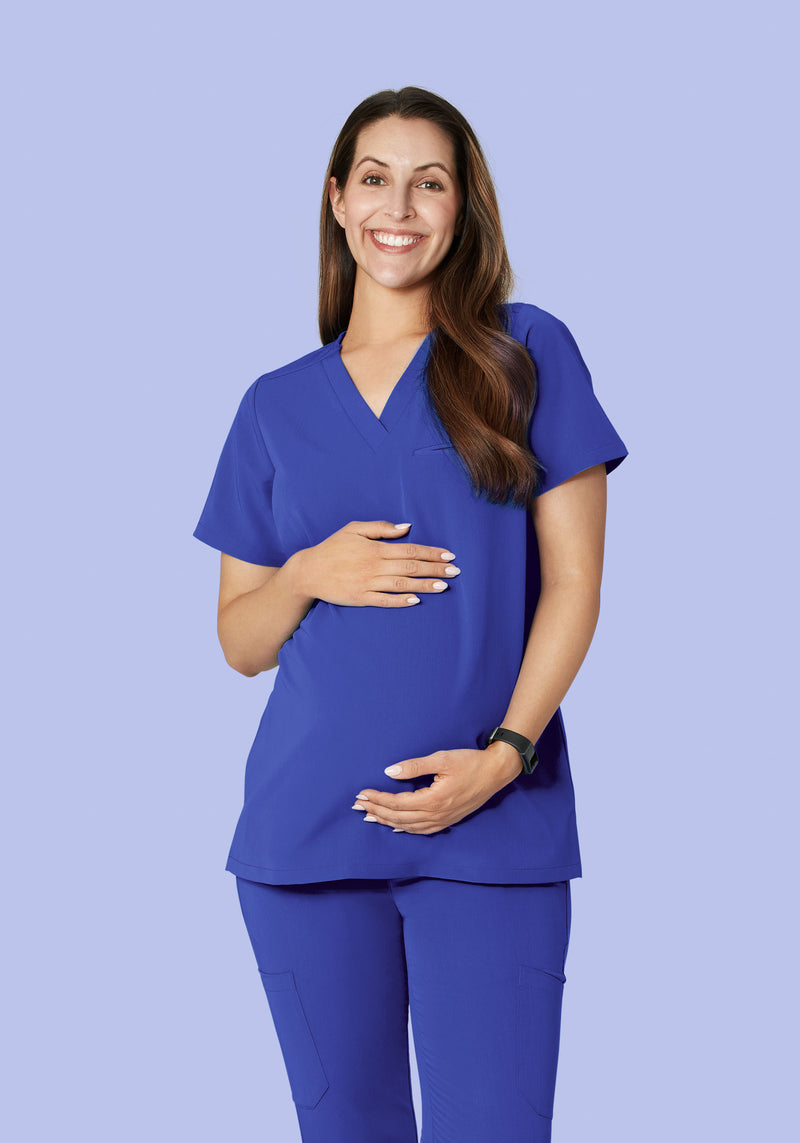 Maternity One Pocket Top Very Peri – Mandala Scrubs