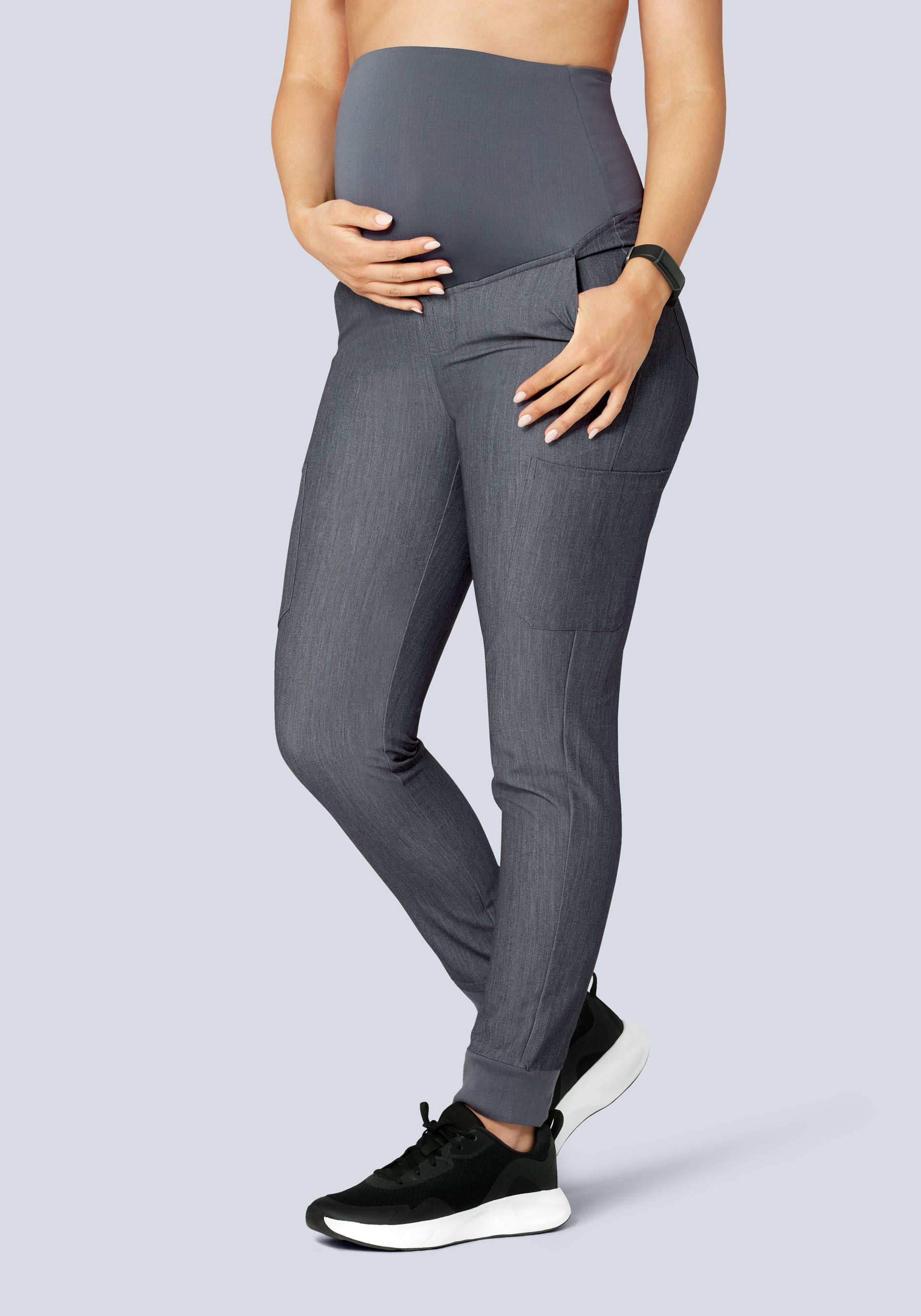 Maternity Joggers Gray Mandala Scrubs