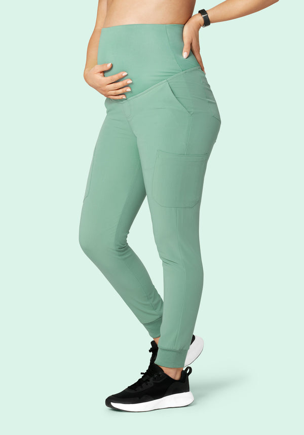 TRASA Women's Maternity Cotton Leggings Pregnancy Yoga Pants with Pockets -  Royal Blue