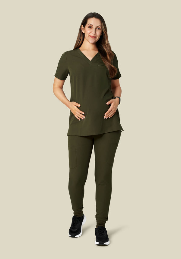 Maternity One Pocket Top Pewter