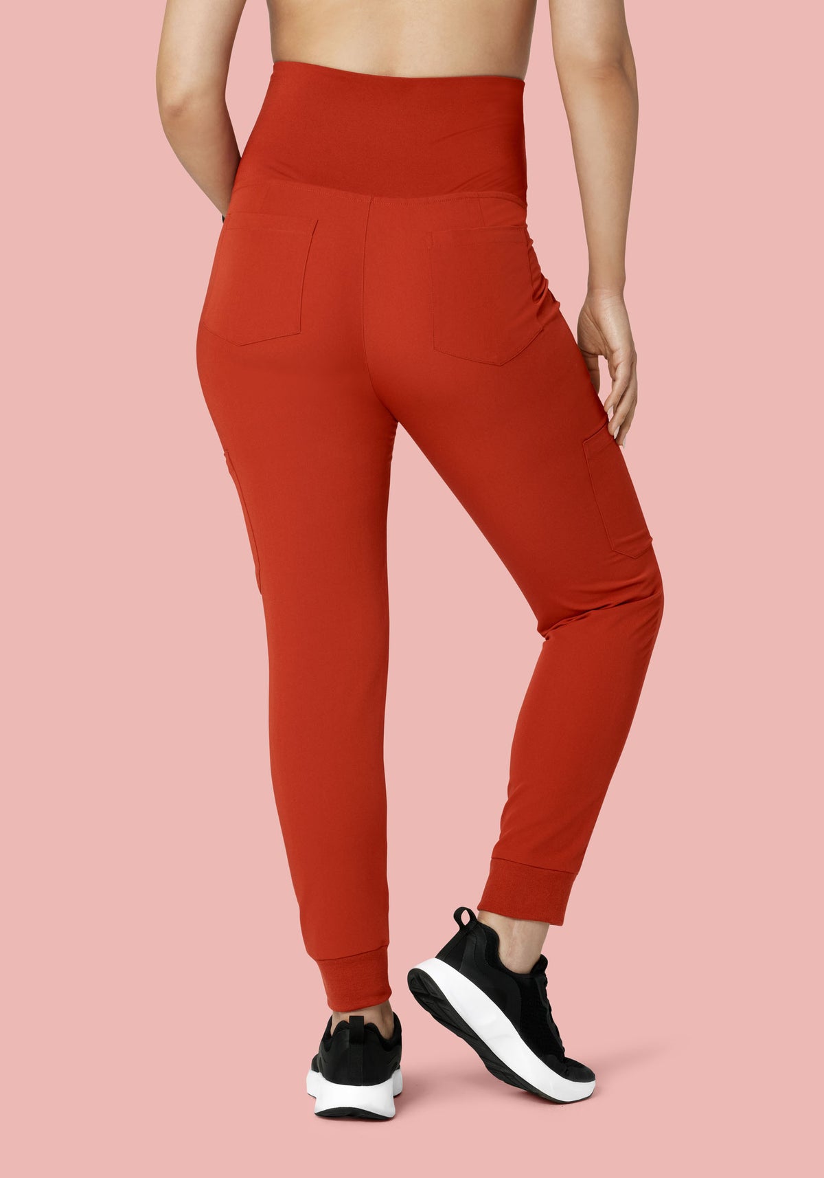 Women's Maternity Jogger Scrub Pants - Rust | Mandala Scrubs