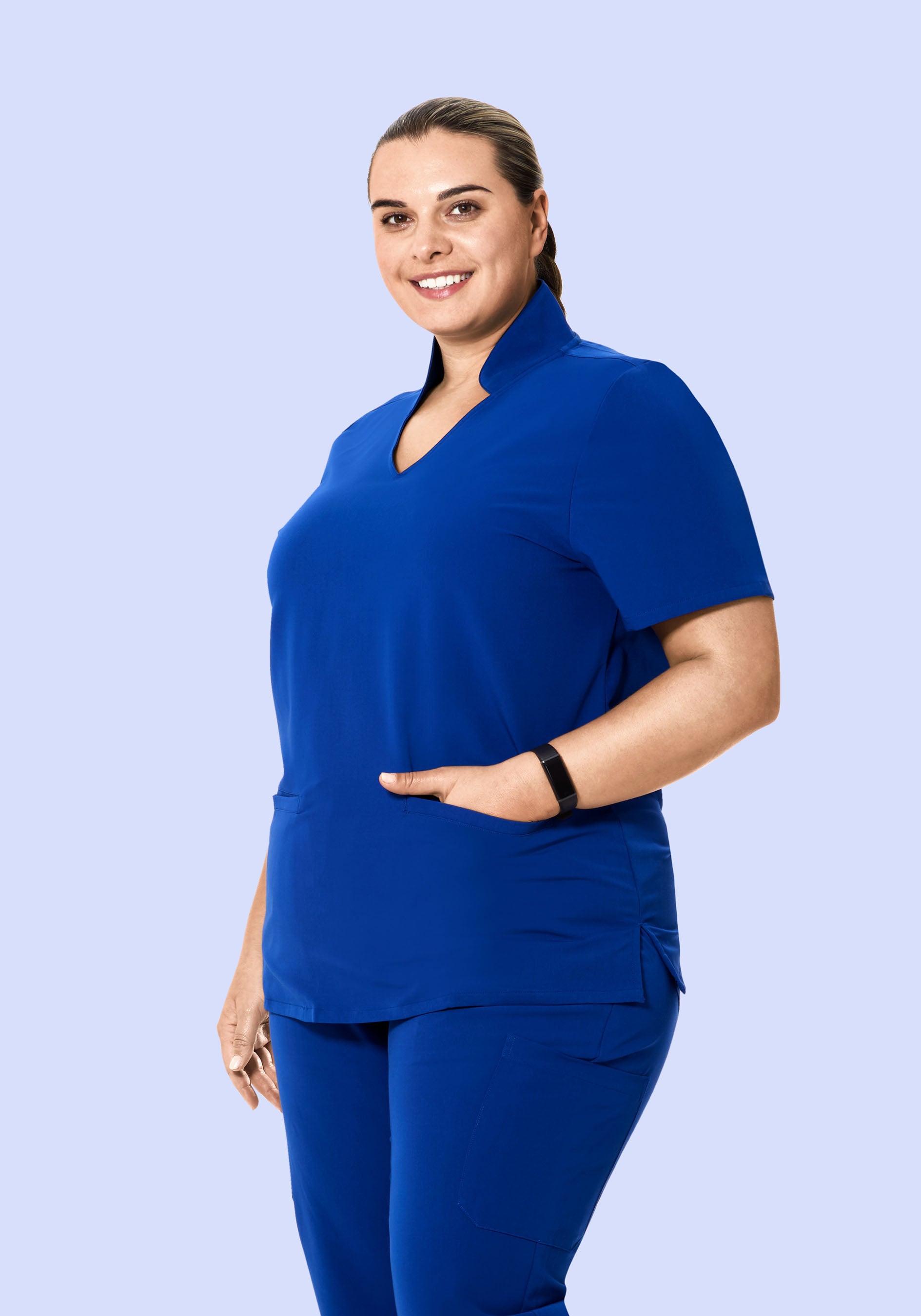 Multi Wear Collar Top Galaxy Blue