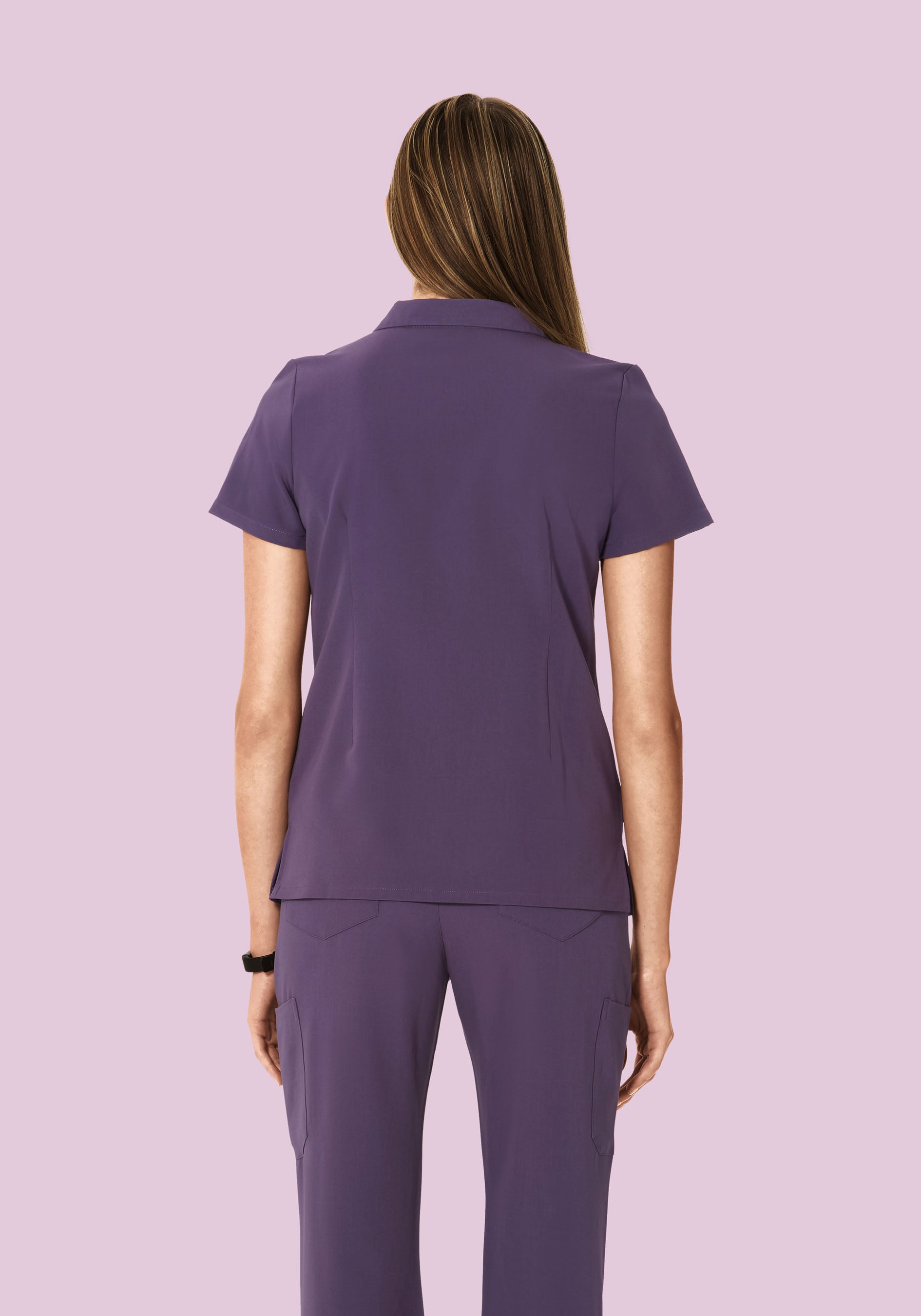 Multi Wear Collar Top Deep Dewberry