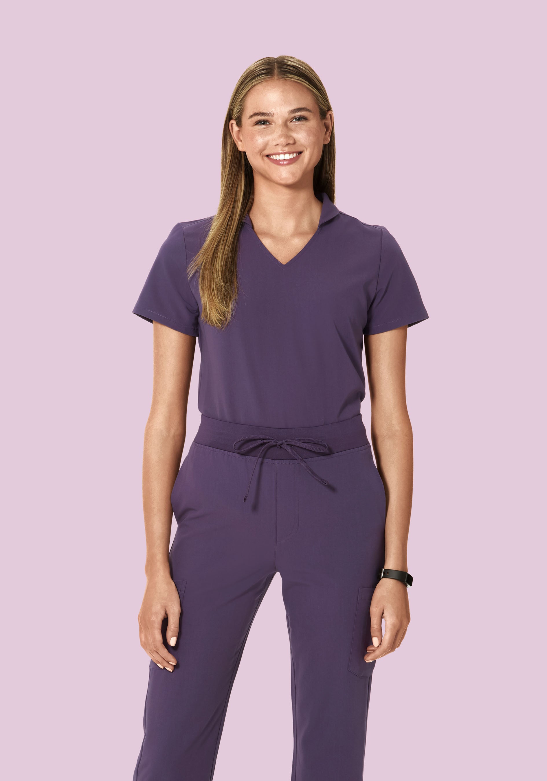 Multi Wear Collar Top Deep Dewberry