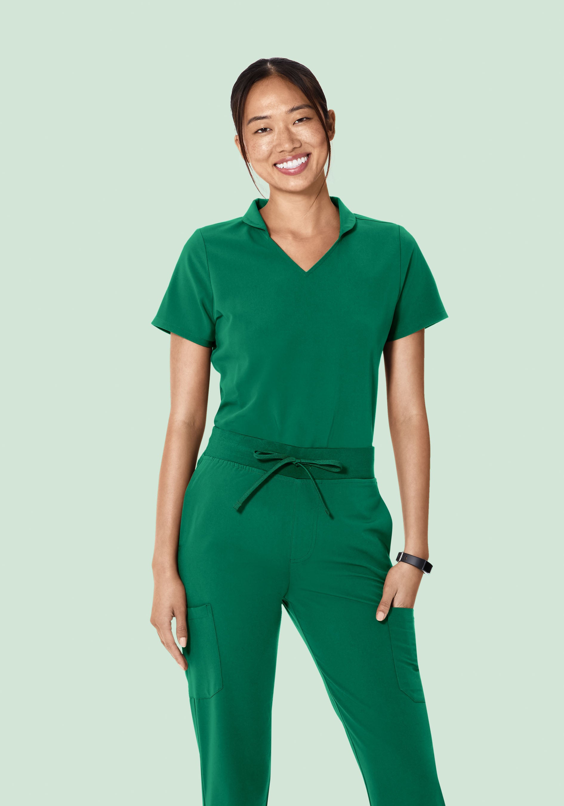 Multi Wear Collar Top Envy Green