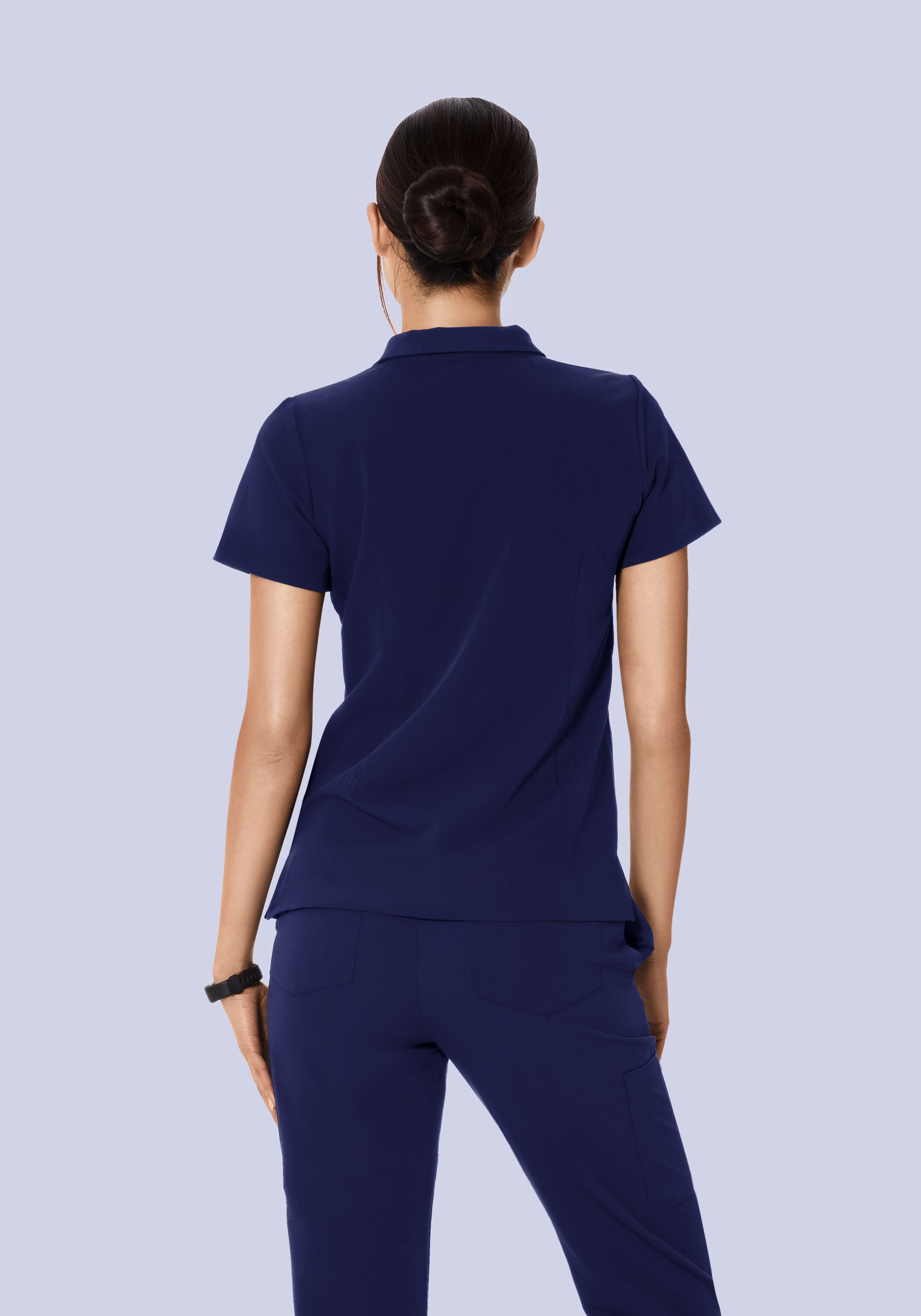 Multi Wear Collar Top Navy