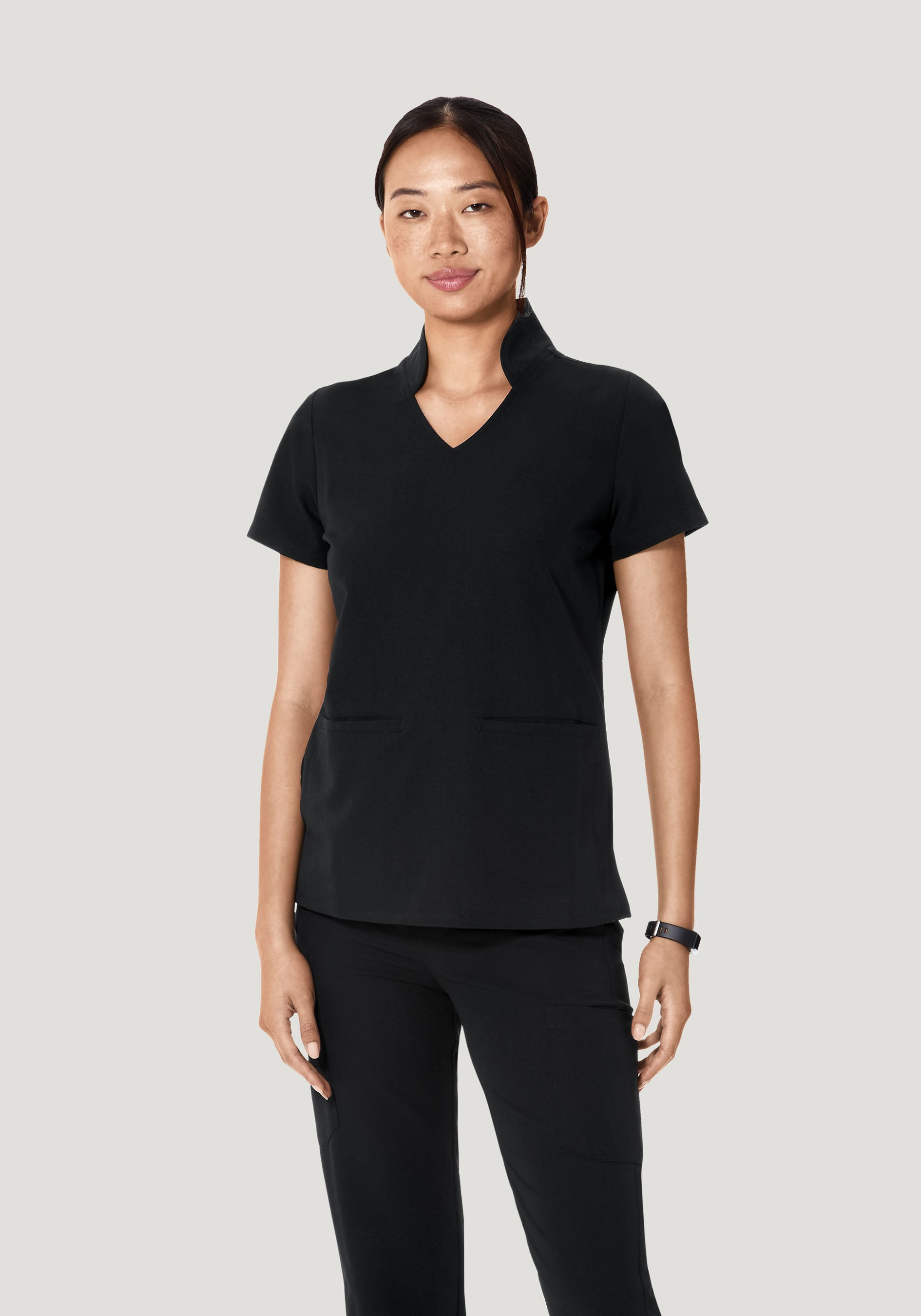 Multi Wear Collar Top Black