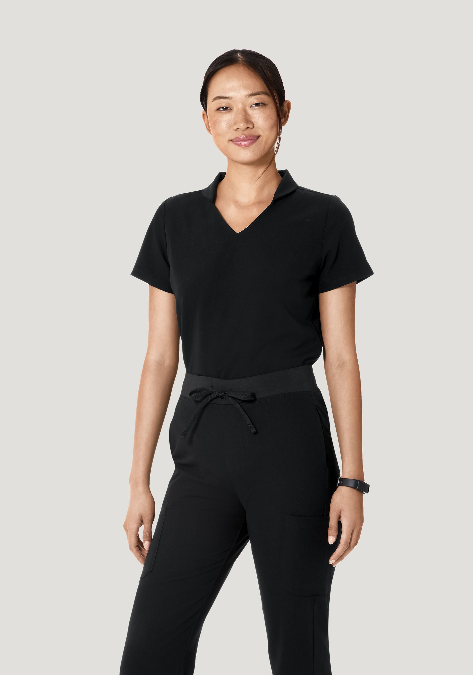 Multi Wear Collar Top Black