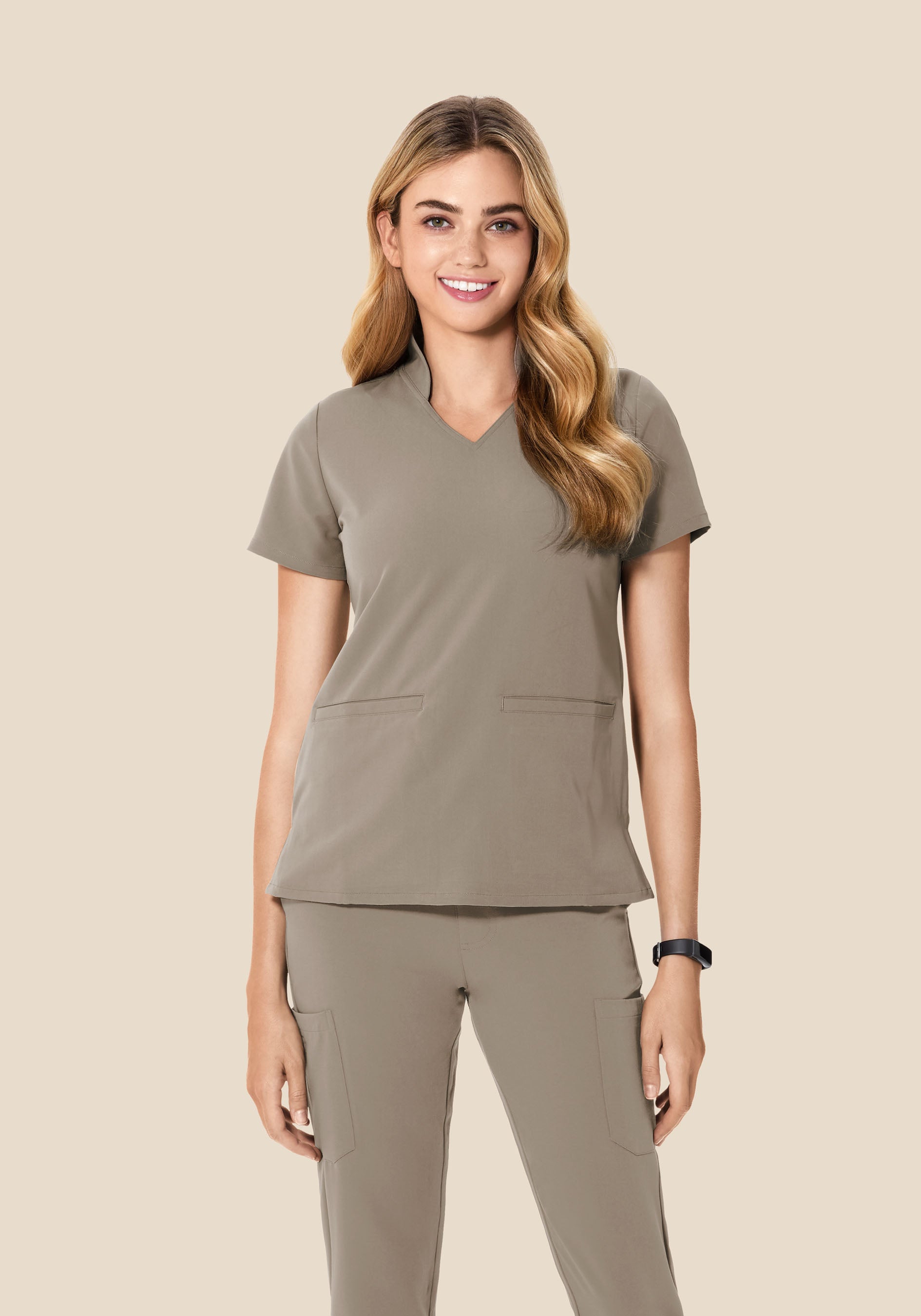 Multi Wear Collar Top Macchiato