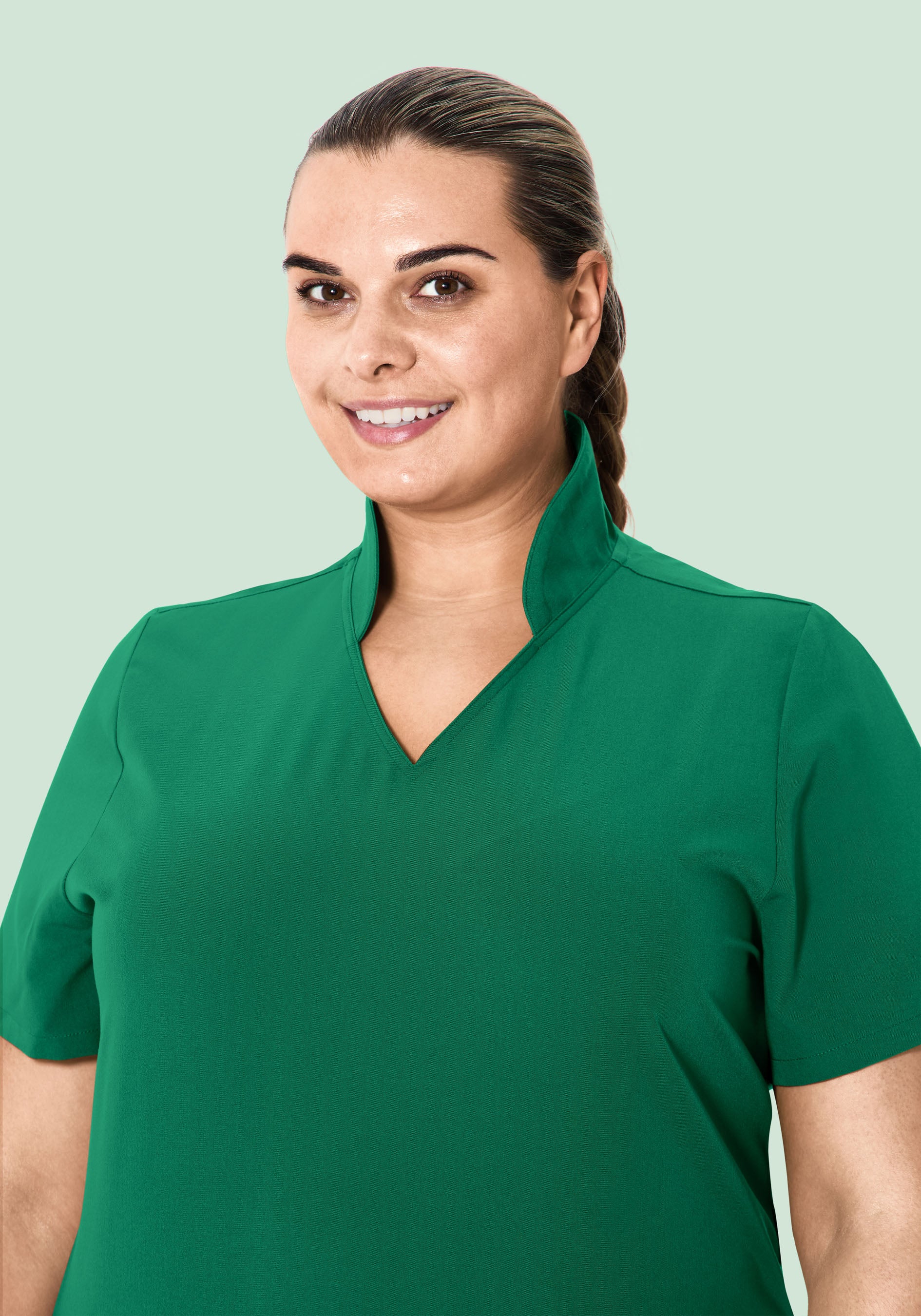 Multi Wear Collar Top Envy Green