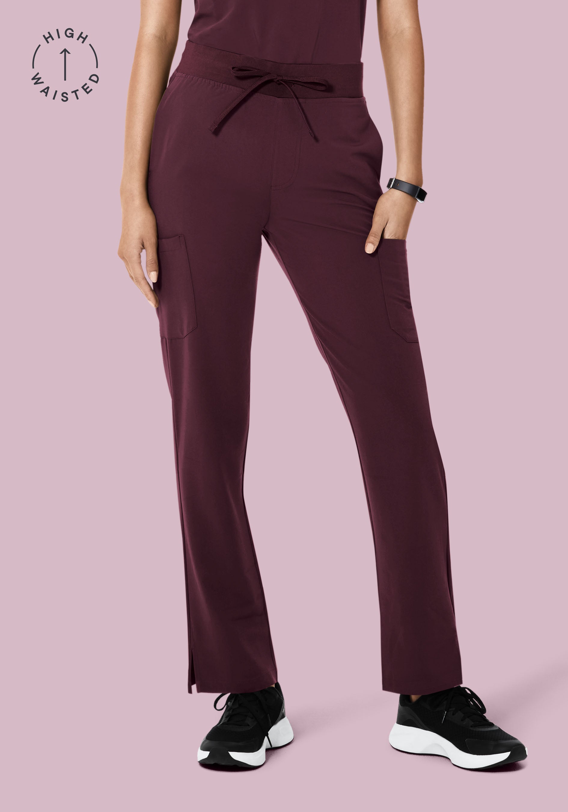 High Waisted Cargos Merlot