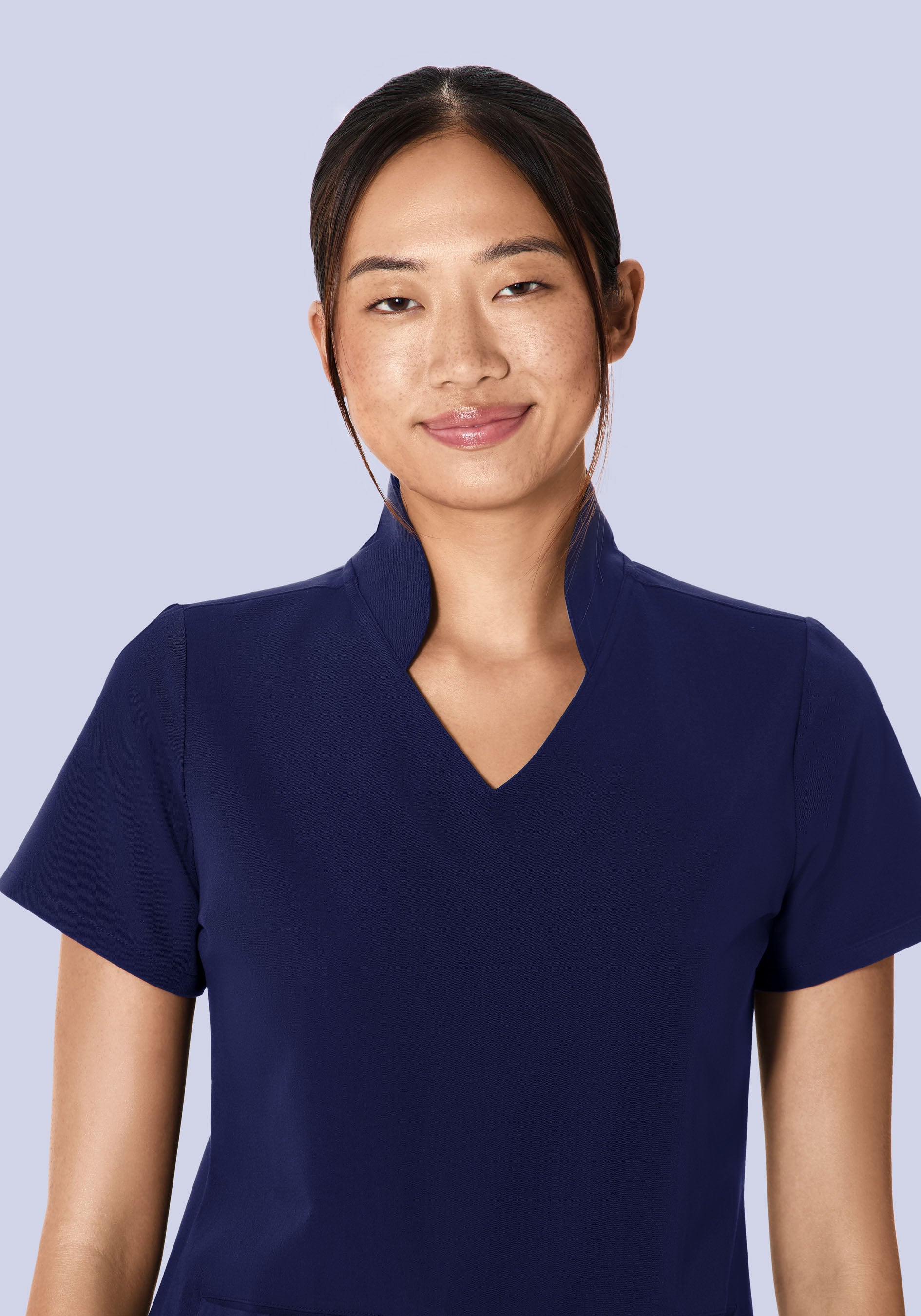 Multi Wear Collar Top Navy