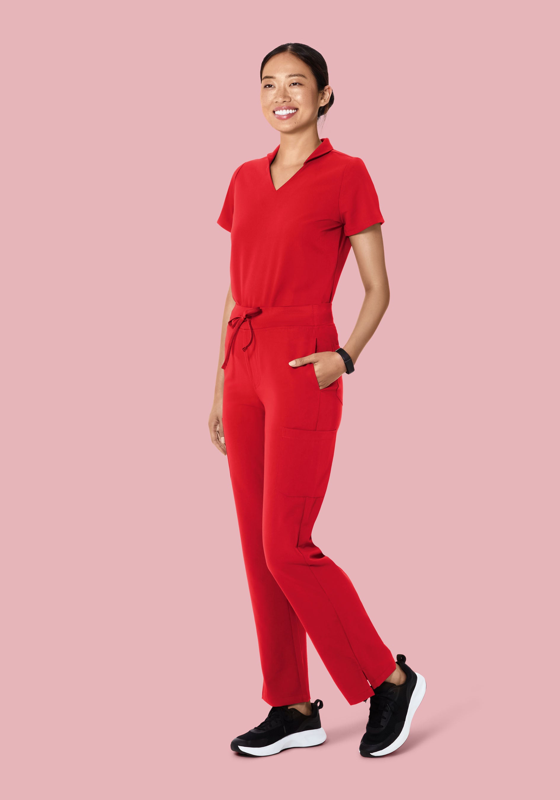 High Waisted Cargos Poppy Red